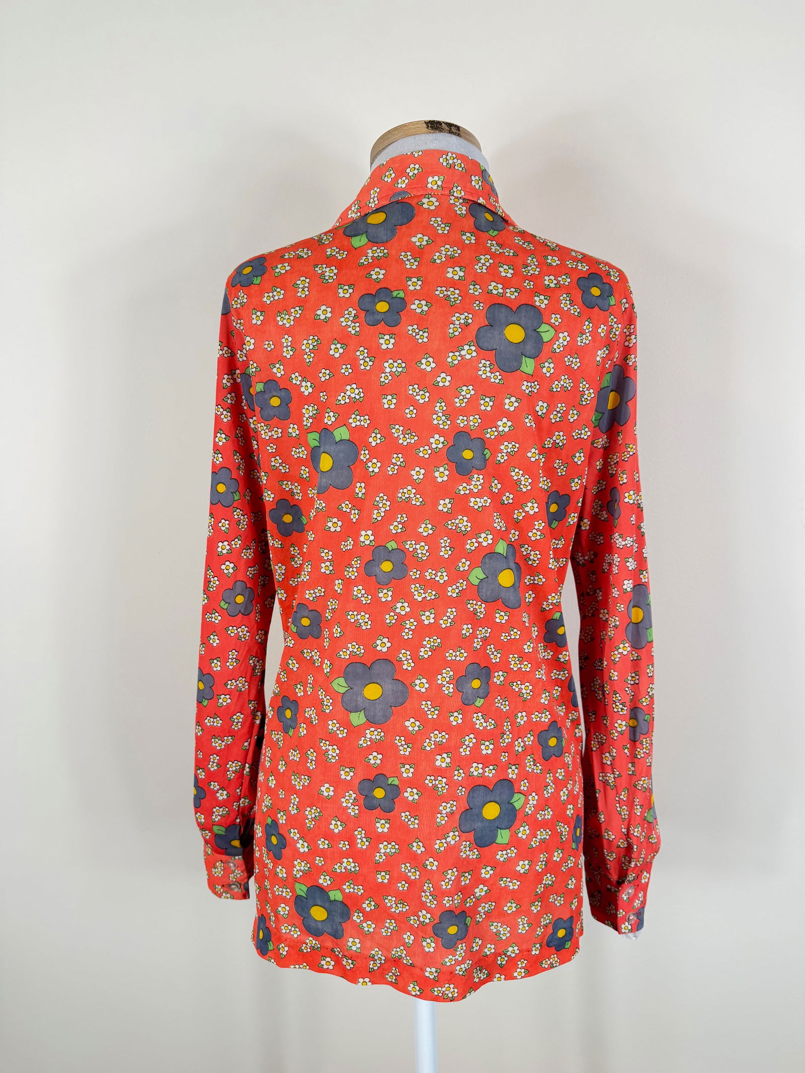 Vintage 1970s Printed Button Up - 3