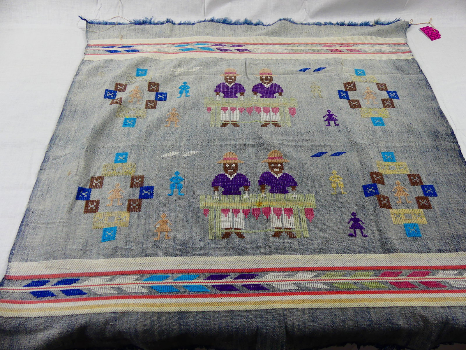 Vintage Woven Embroidered Table Square (1 of 7)