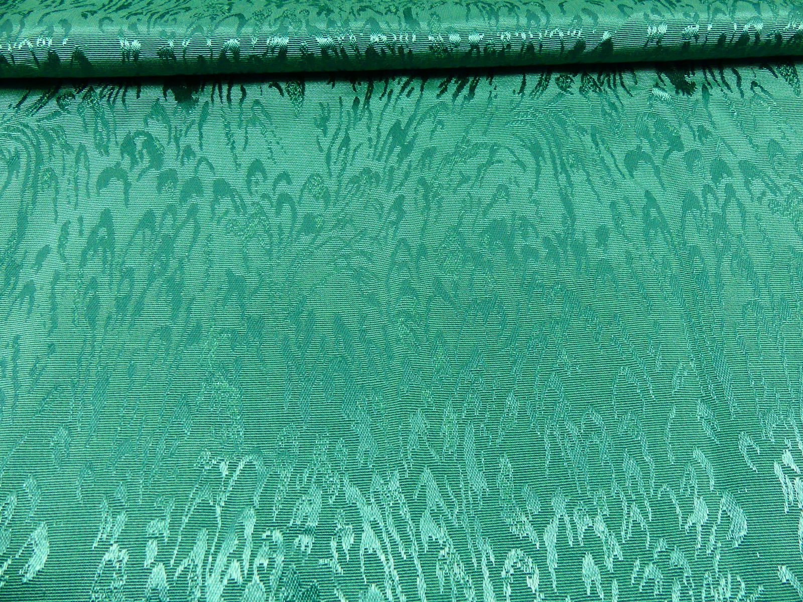 Vintage 1920-30's Green Damask Faille Fabric (1 of 3)
