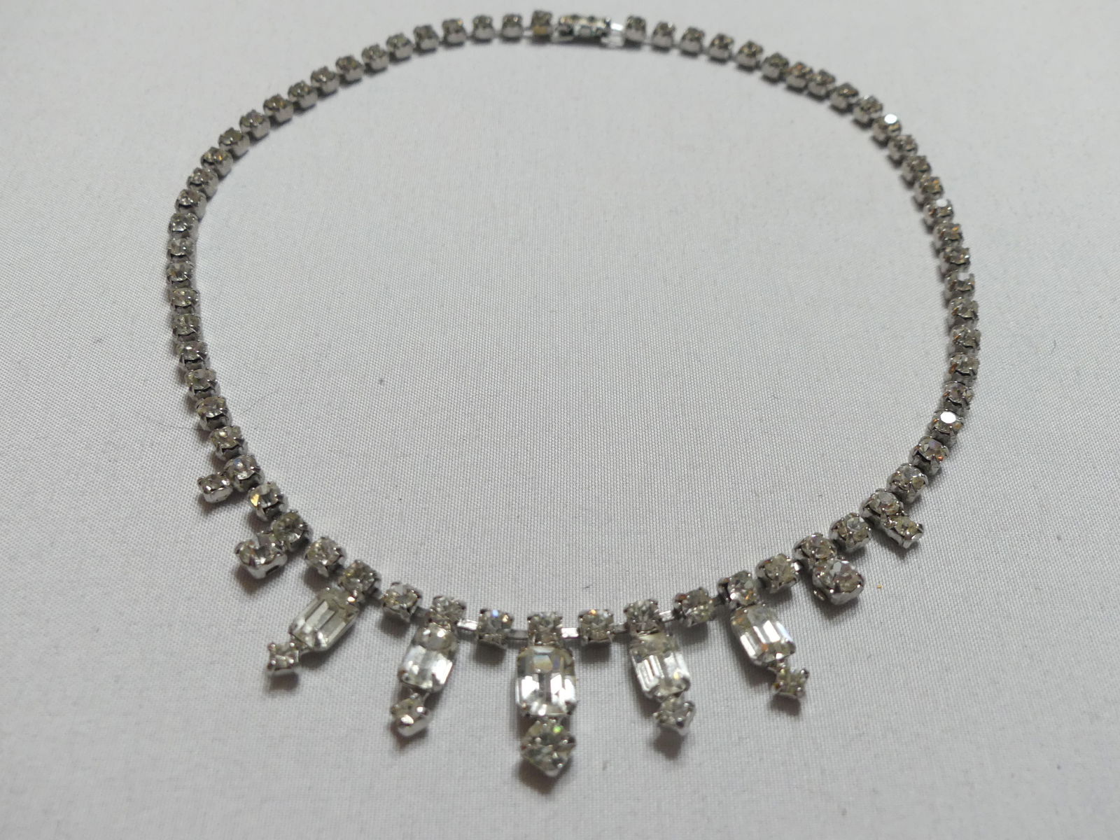 Two Vintage Rhinestone Chokers - 3