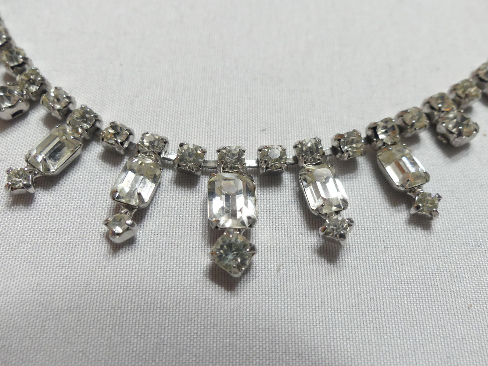 Two Vintage Rhinestone Chokers - 4