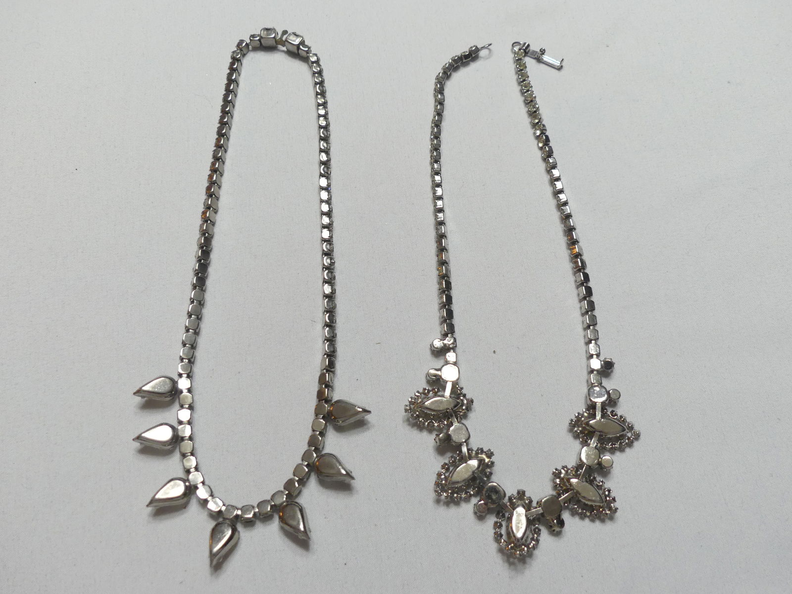 Two Vintage Rhinestone Chokers - 3