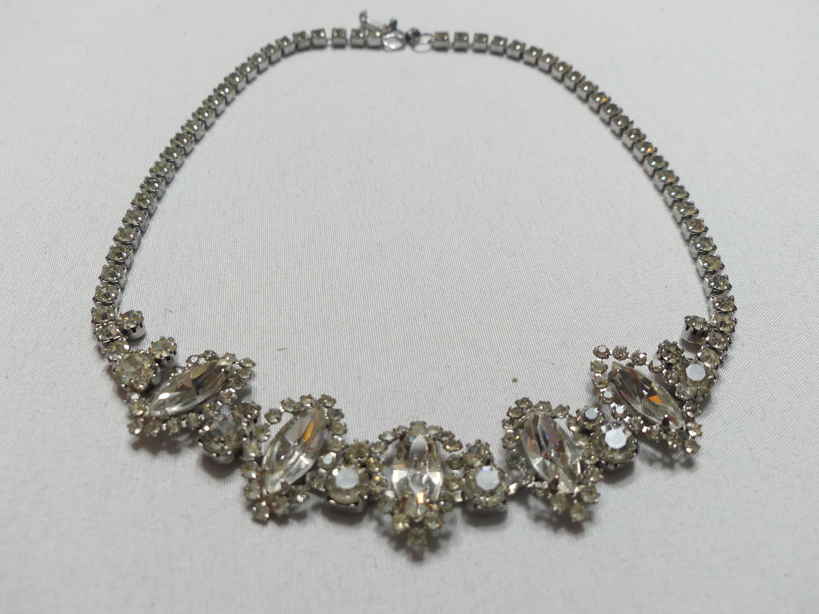Two Vintage Rhinestone Chokers - 7