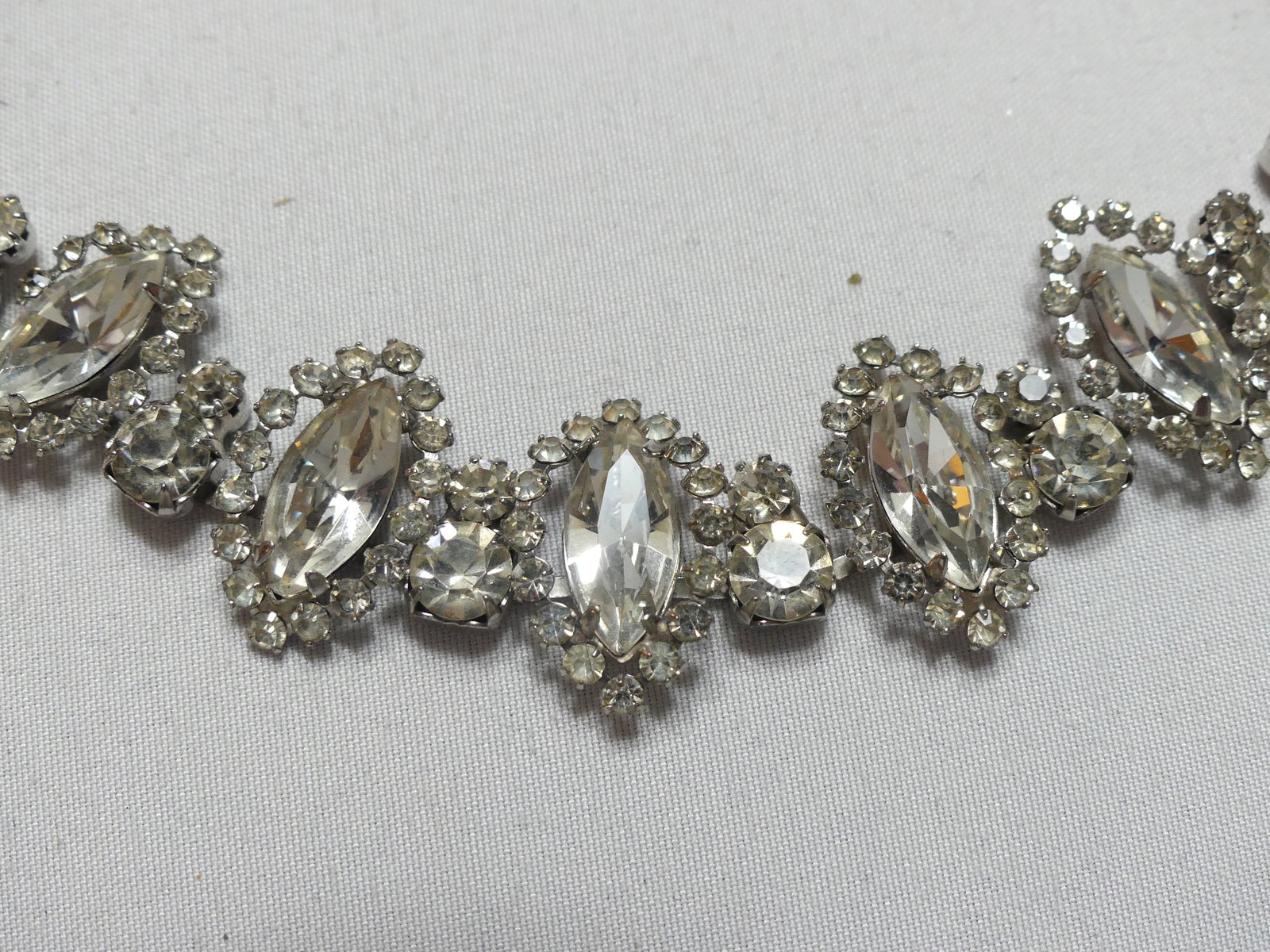 Two Vintage Rhinestone Chokers - 9