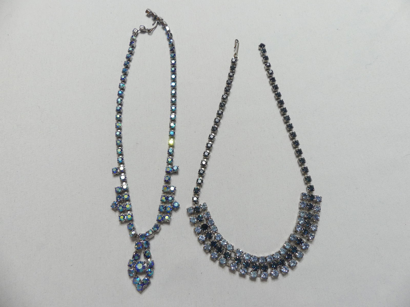 Two Blue Rhinestone Chokers - 2