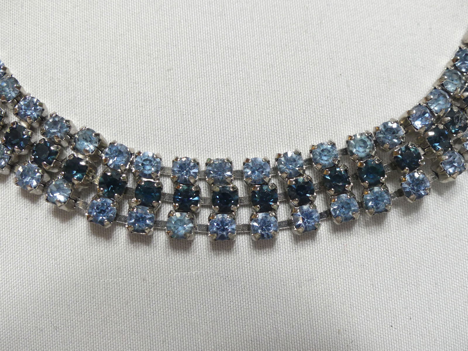 Two Blue Rhinestone Chokers - 6