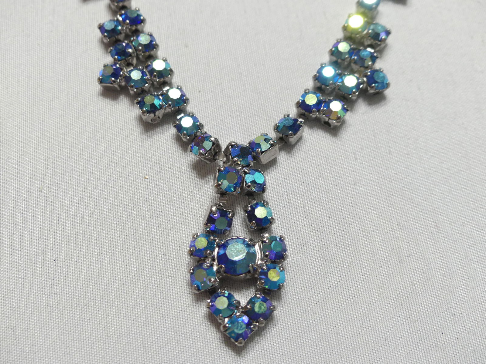 Two Blue Rhinestone Chokers - 8