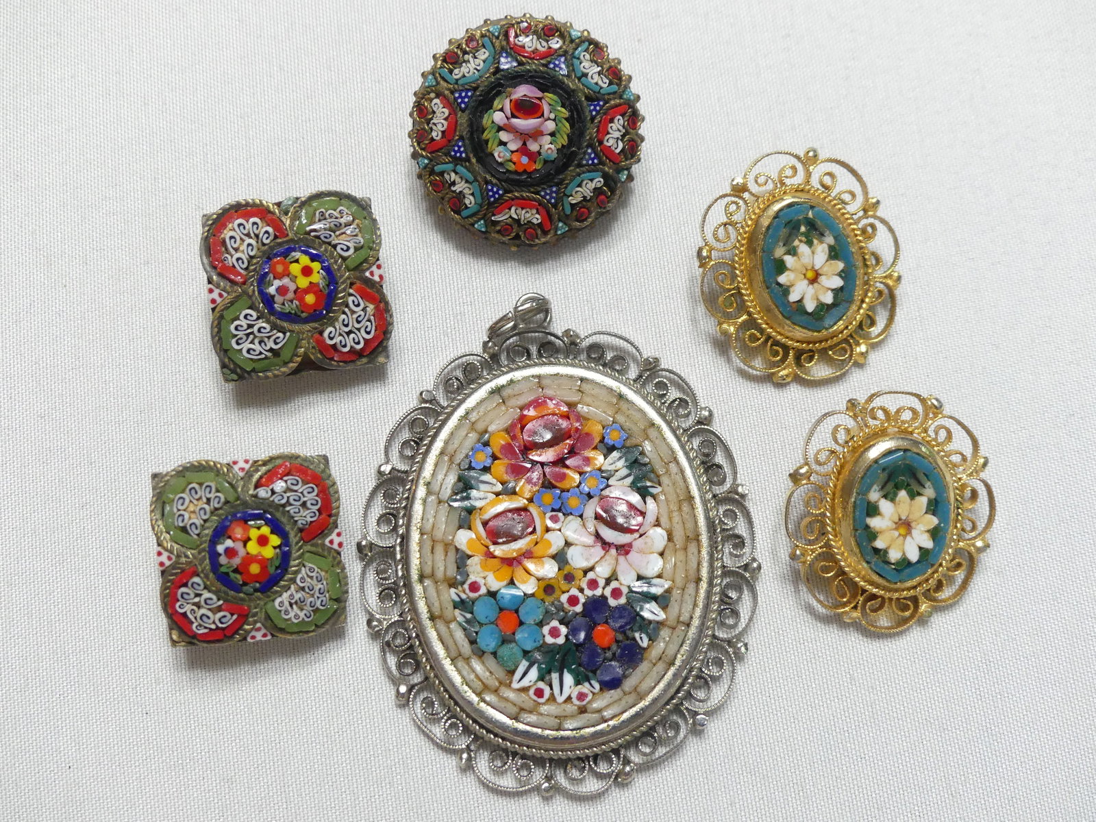 Lot of Vintage Micro Mosaic Jewelry (1 of 16)