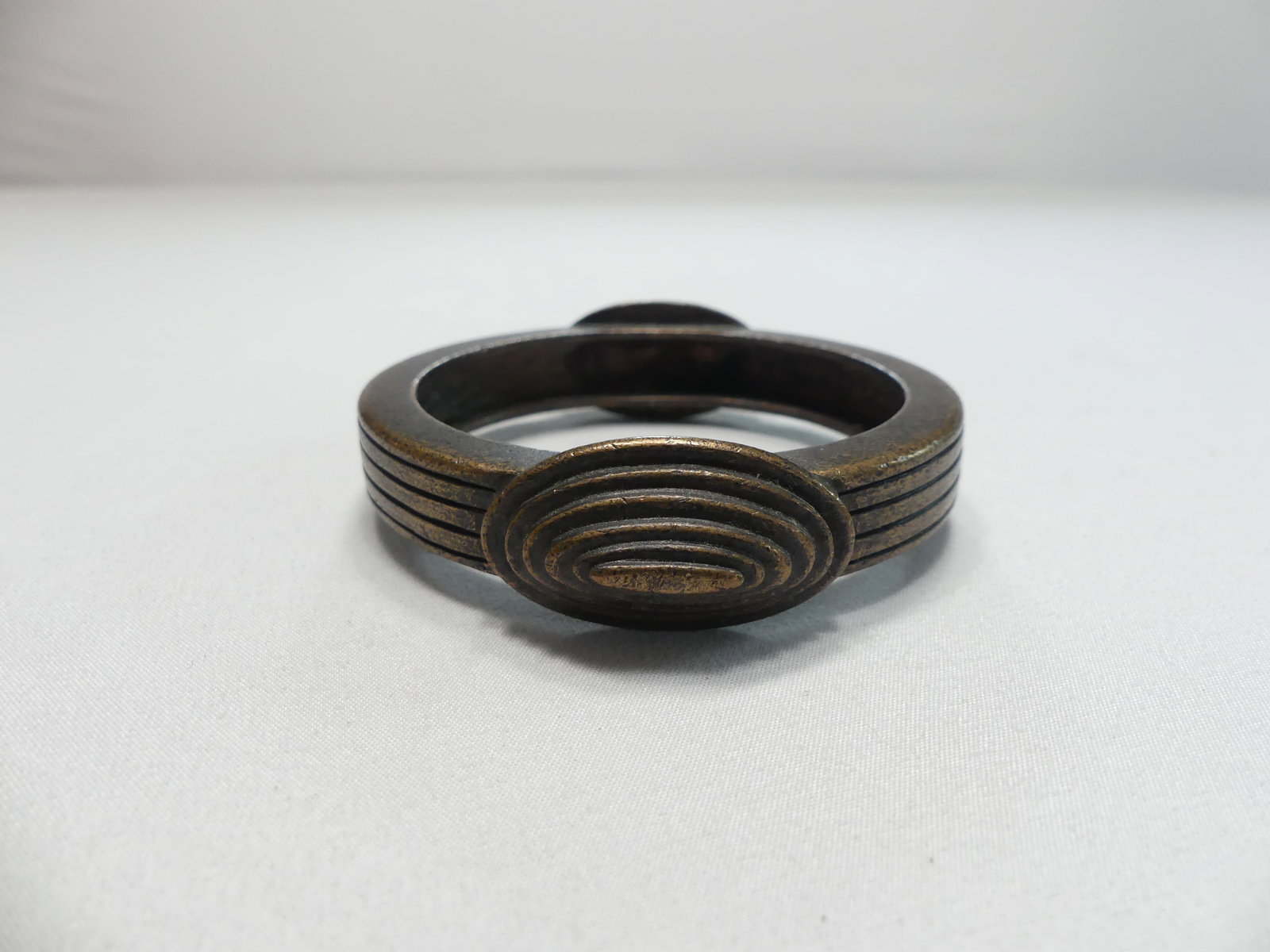 Vintage Kate Hines Brutalist Bangle: approx. 2.5-4.5"