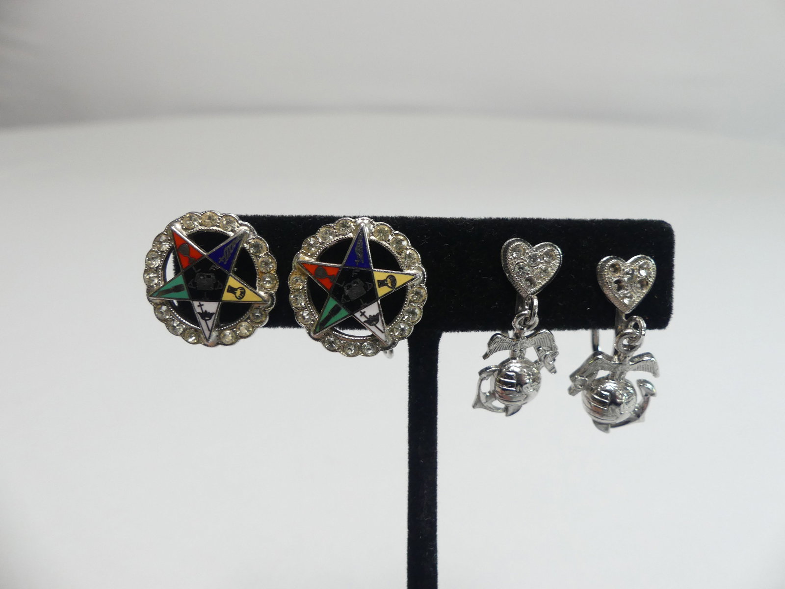 Vintage Marine & Masonic Earclips (1 of 3)