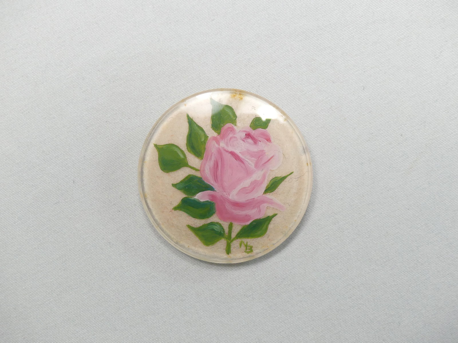 Vintage Hand Painted Brooch (1 of 2)