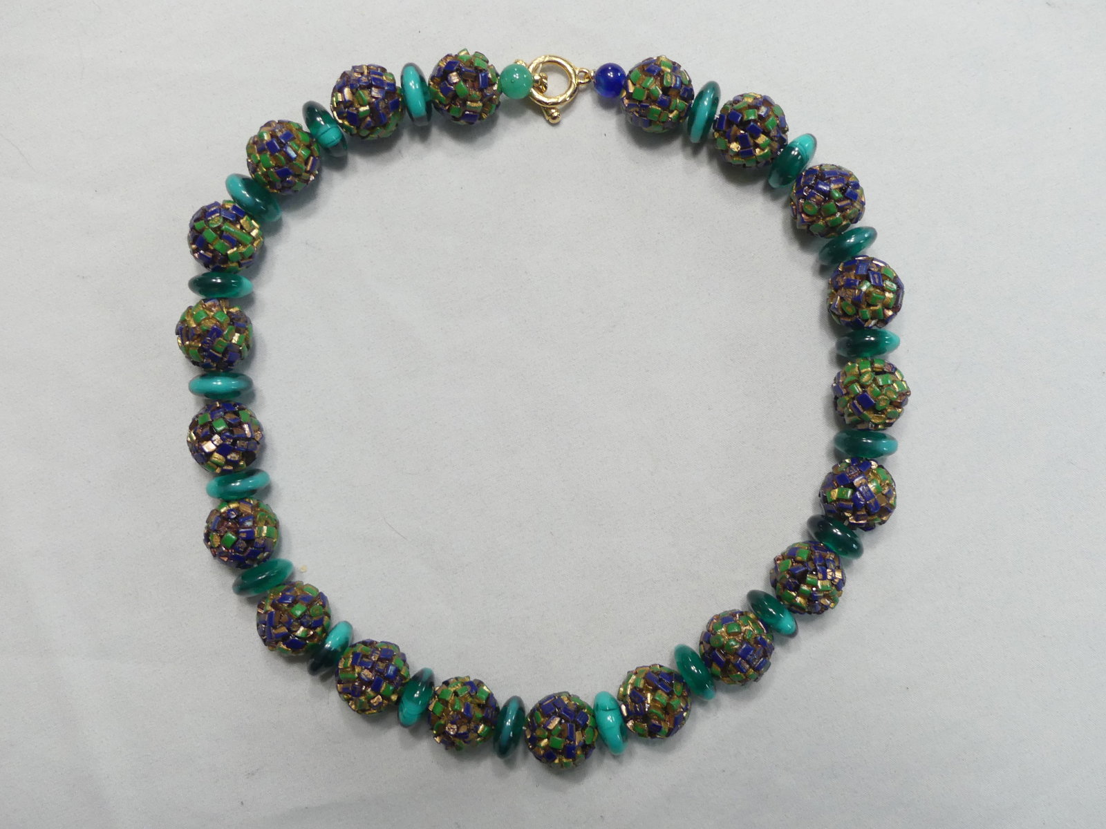 Micro Mosaic Beaded Necklace - 2
