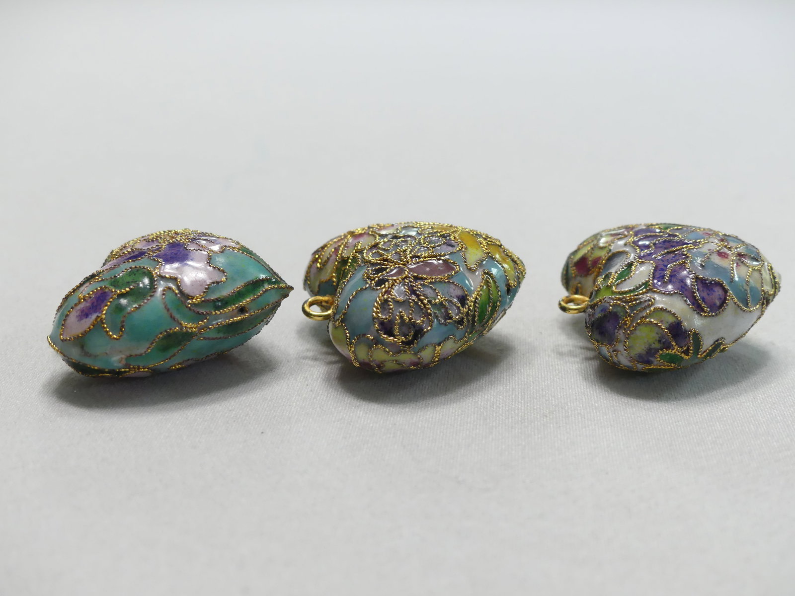 Three Cloisonne Pendants - 4