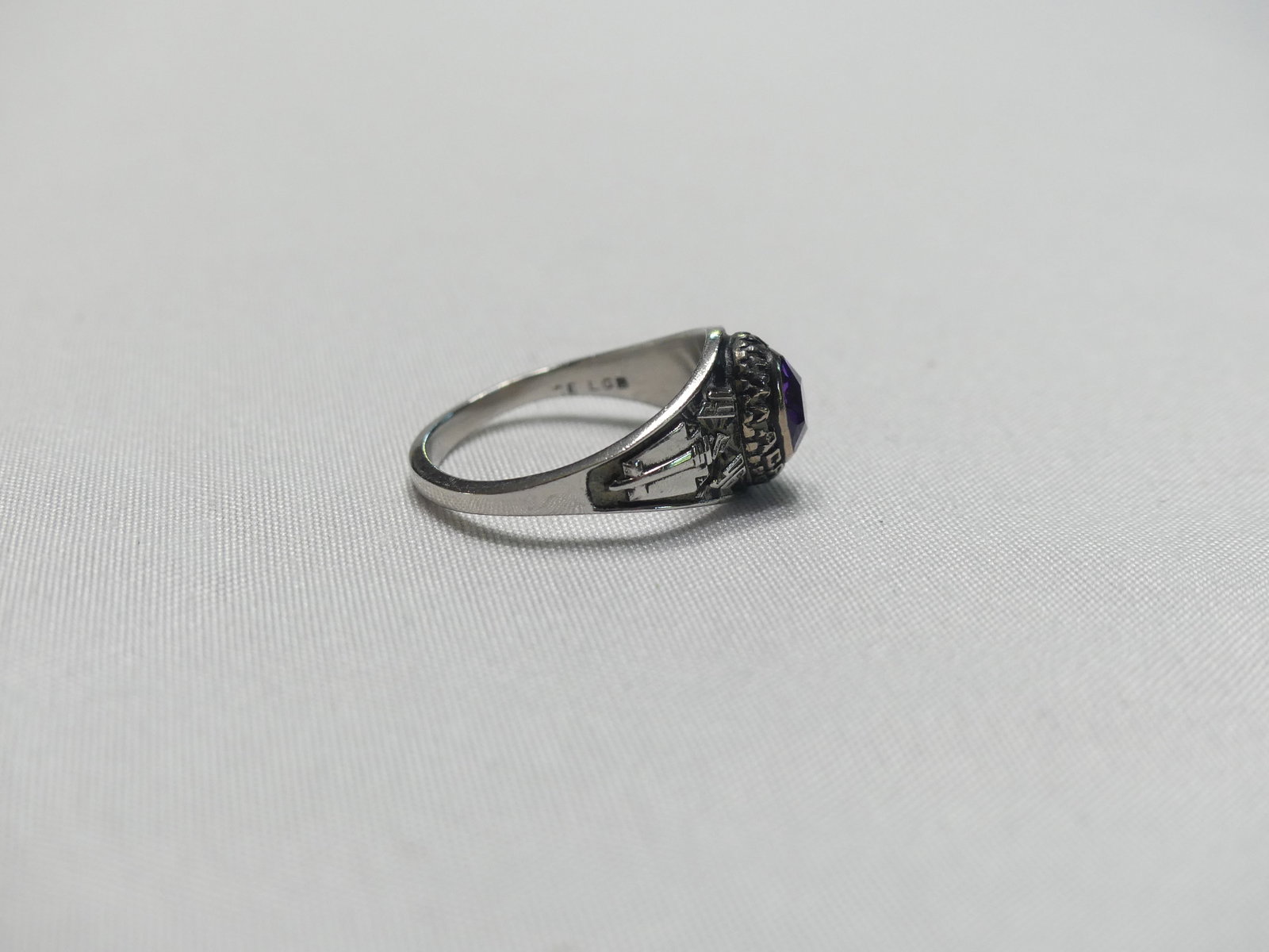 Ladies Class Ring w/ Amethyst - 4