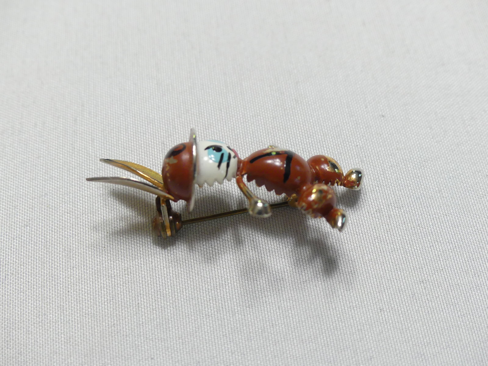 Vintage Robotic Whimsy Rabbit Pin - 3