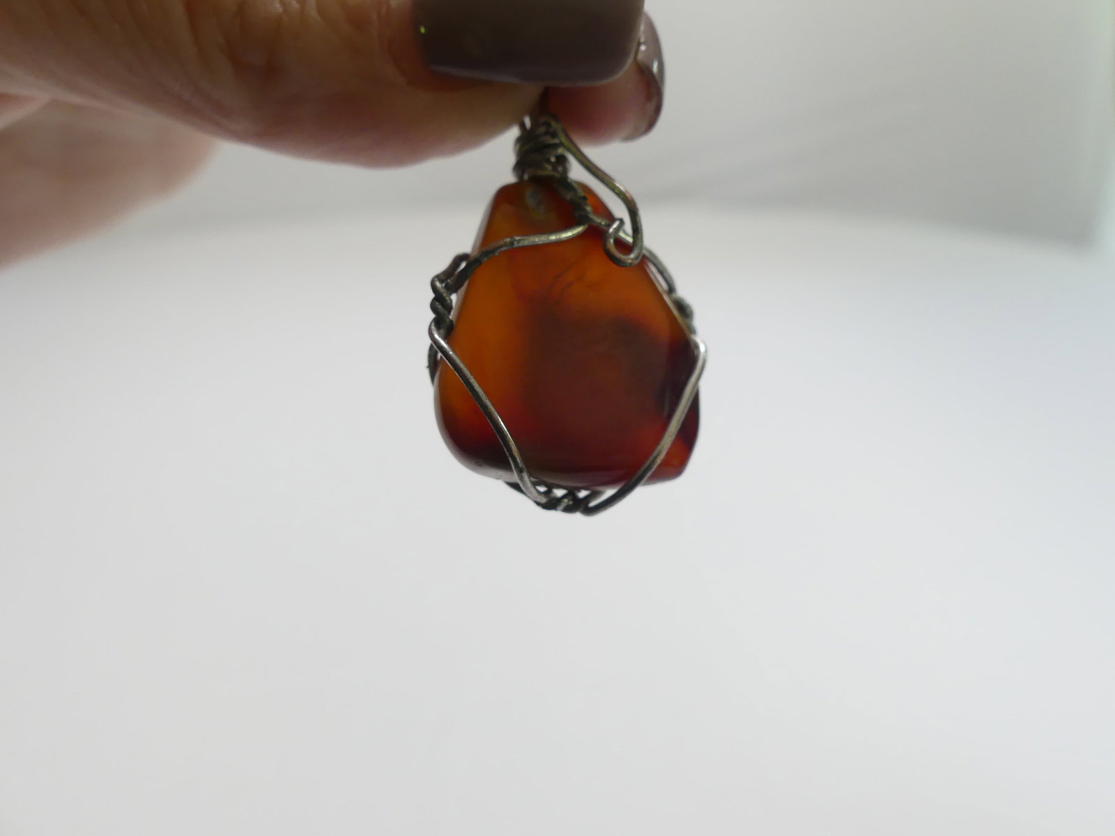 Four Hard Stone Pendants - 9