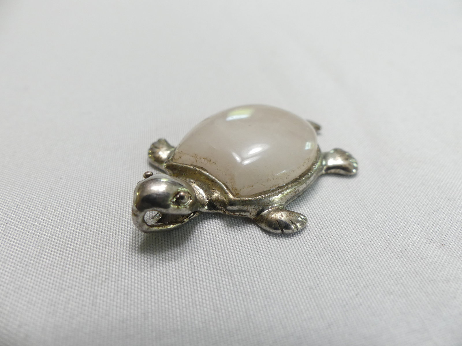 Rose Quartz Turtle Pendant: approx. 1" x 1.5"