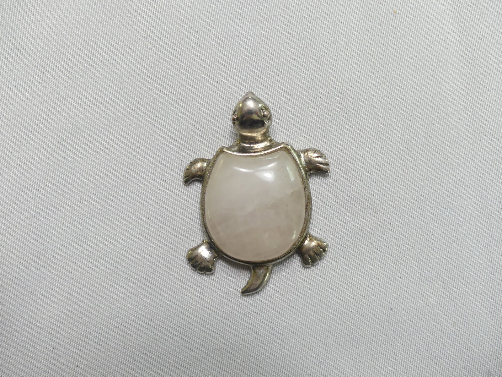 Rose Quartz Turtle Pendant - 2