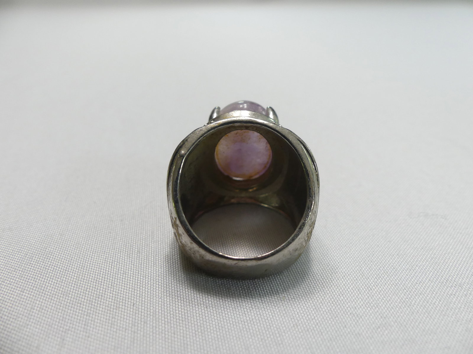Silver Tone & Quartz Ring - 4