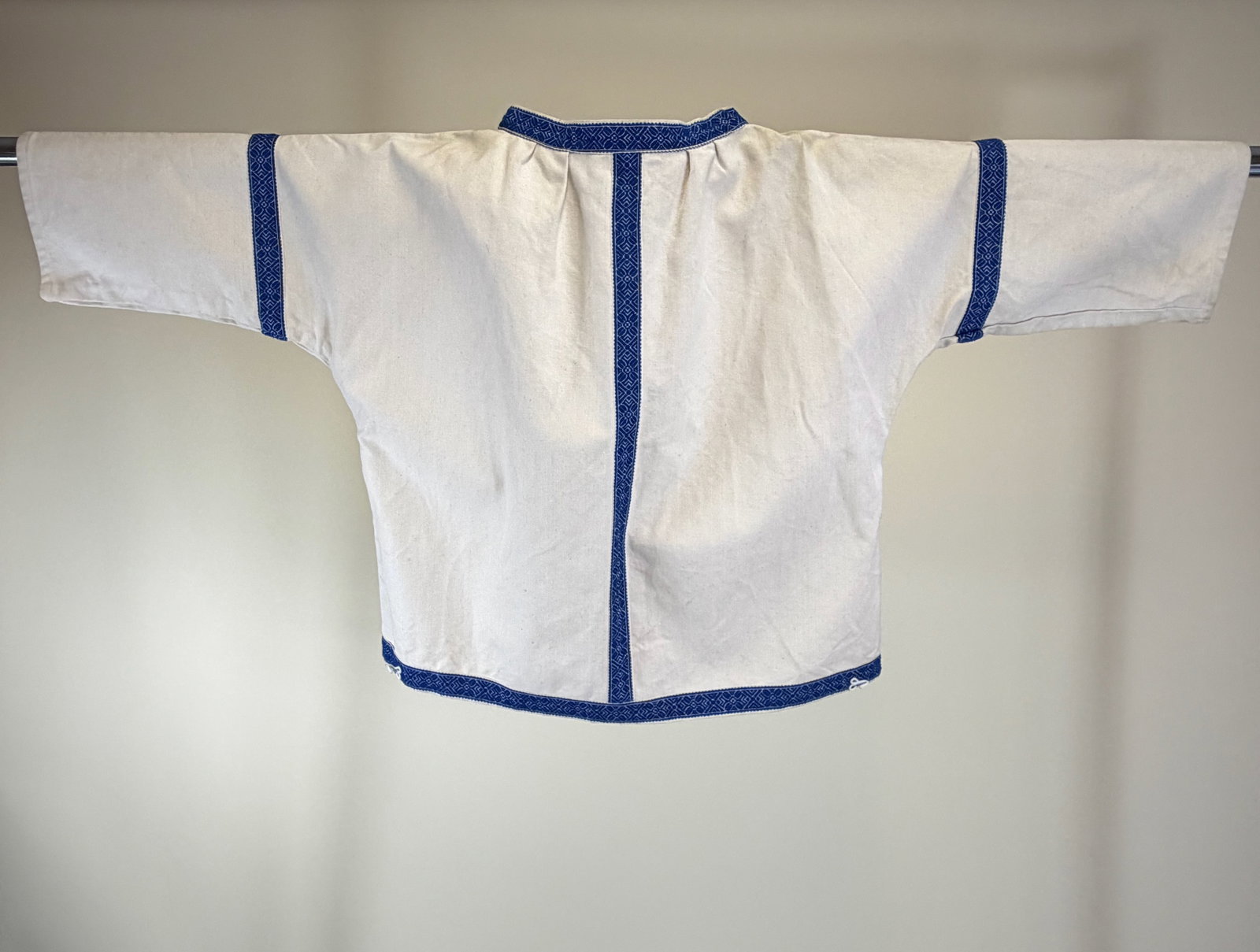 Vintage Heavy Cotton Regional Tunic: Cuff-cuff 51", L 26", good condition, see photos