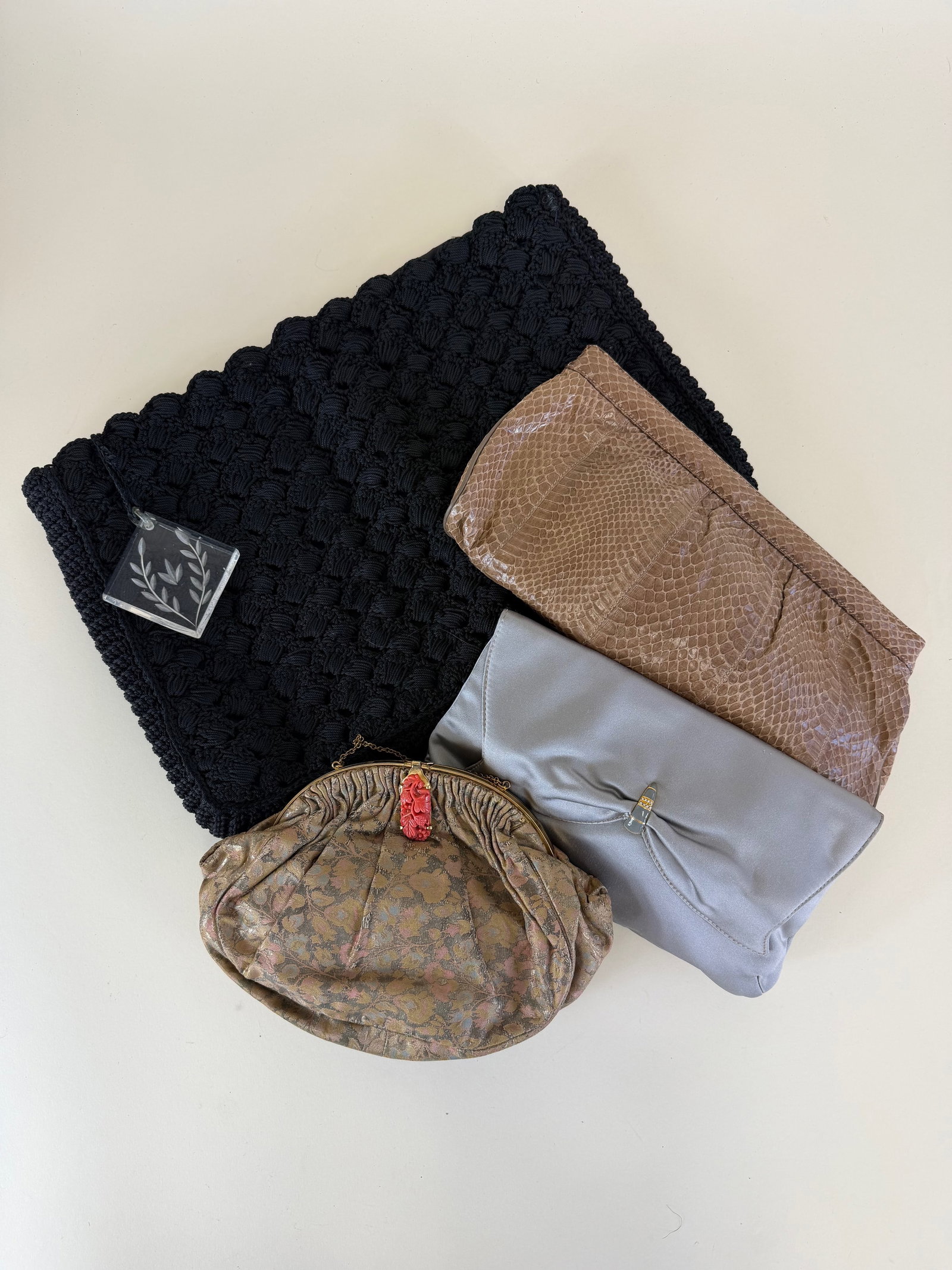 Lot of Four Vintage 1930s-1970s Purses (1 of 10)