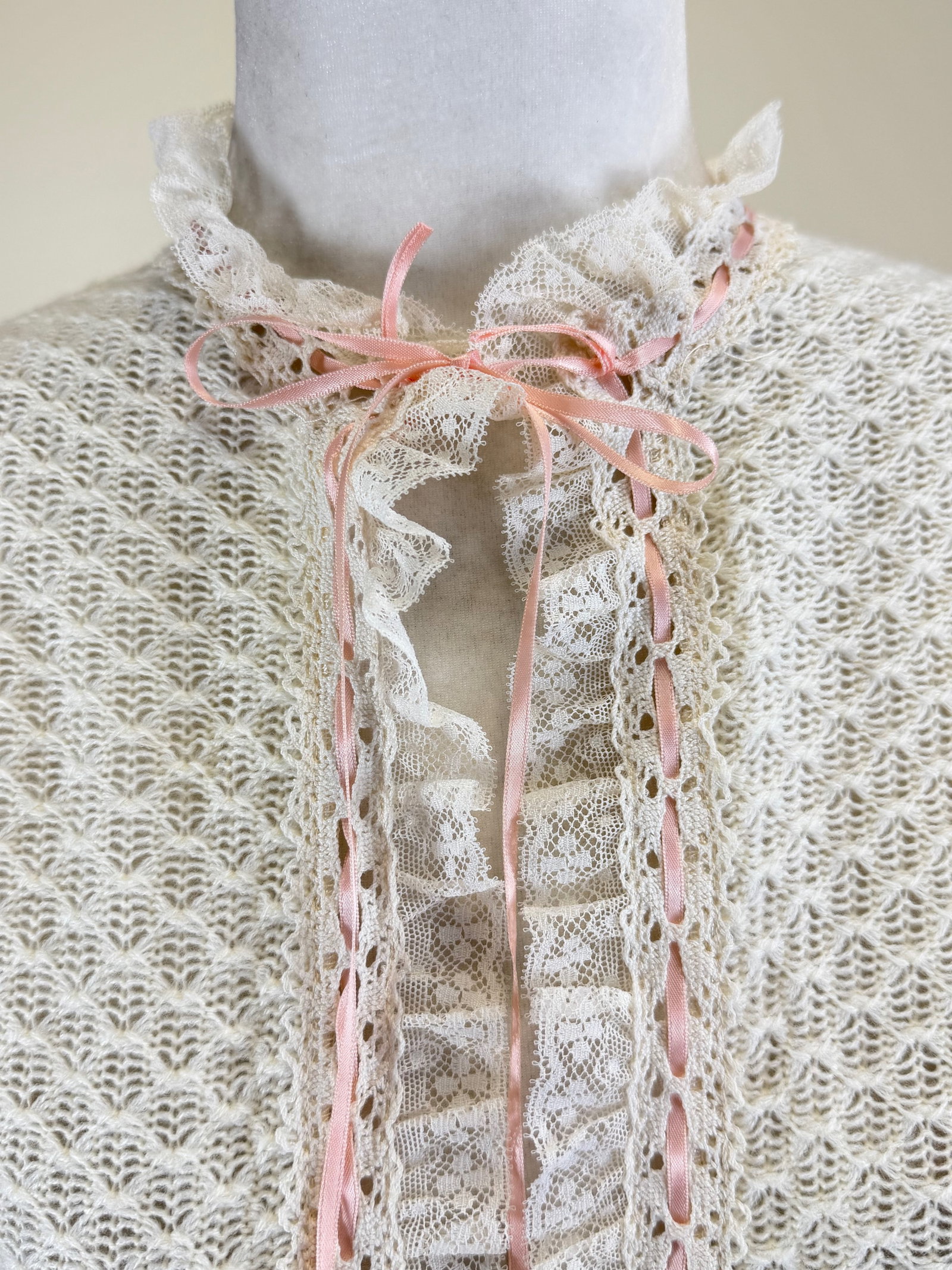 Vintage Knit Bedjacket - 5