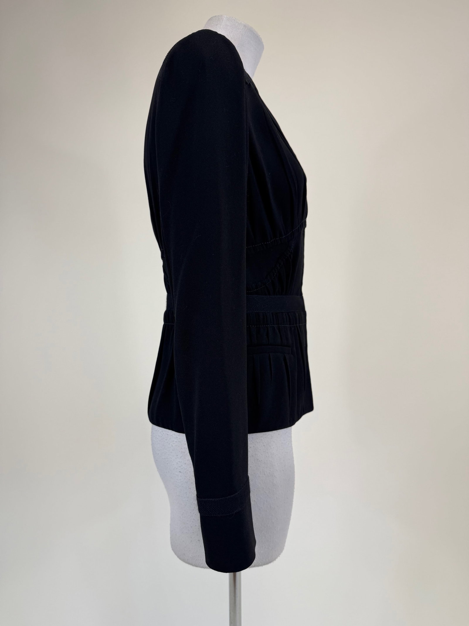 Prada Black Crepe Jacket - 3