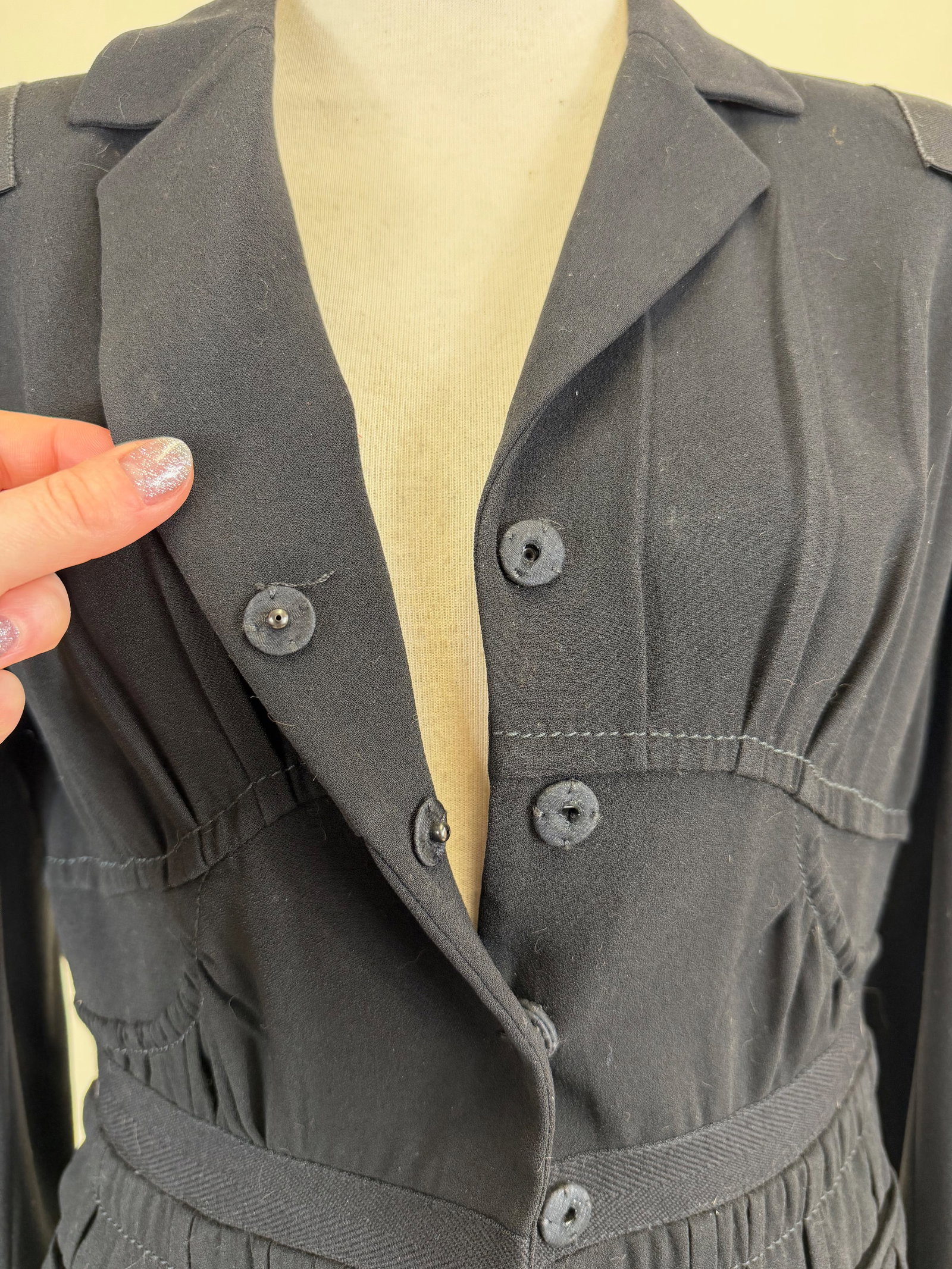 Prada Black Crepe Jacket - 6