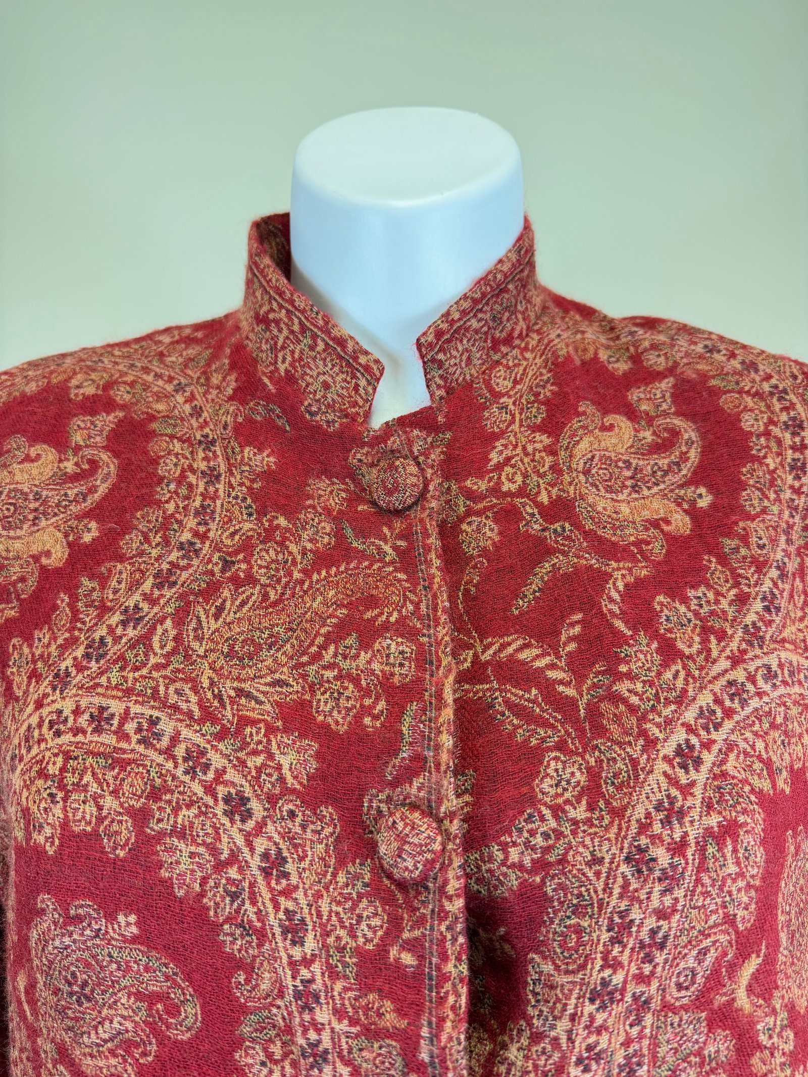 Wool Paisley Coat - 5