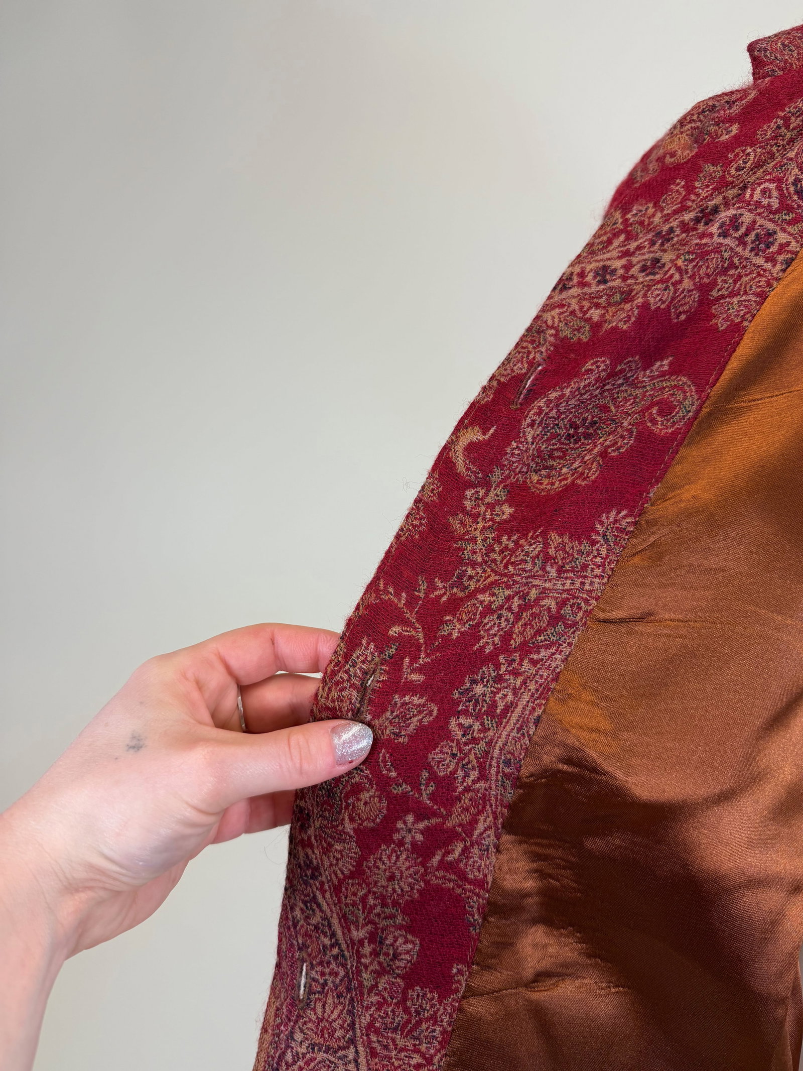 Wool Paisley Coat - 7