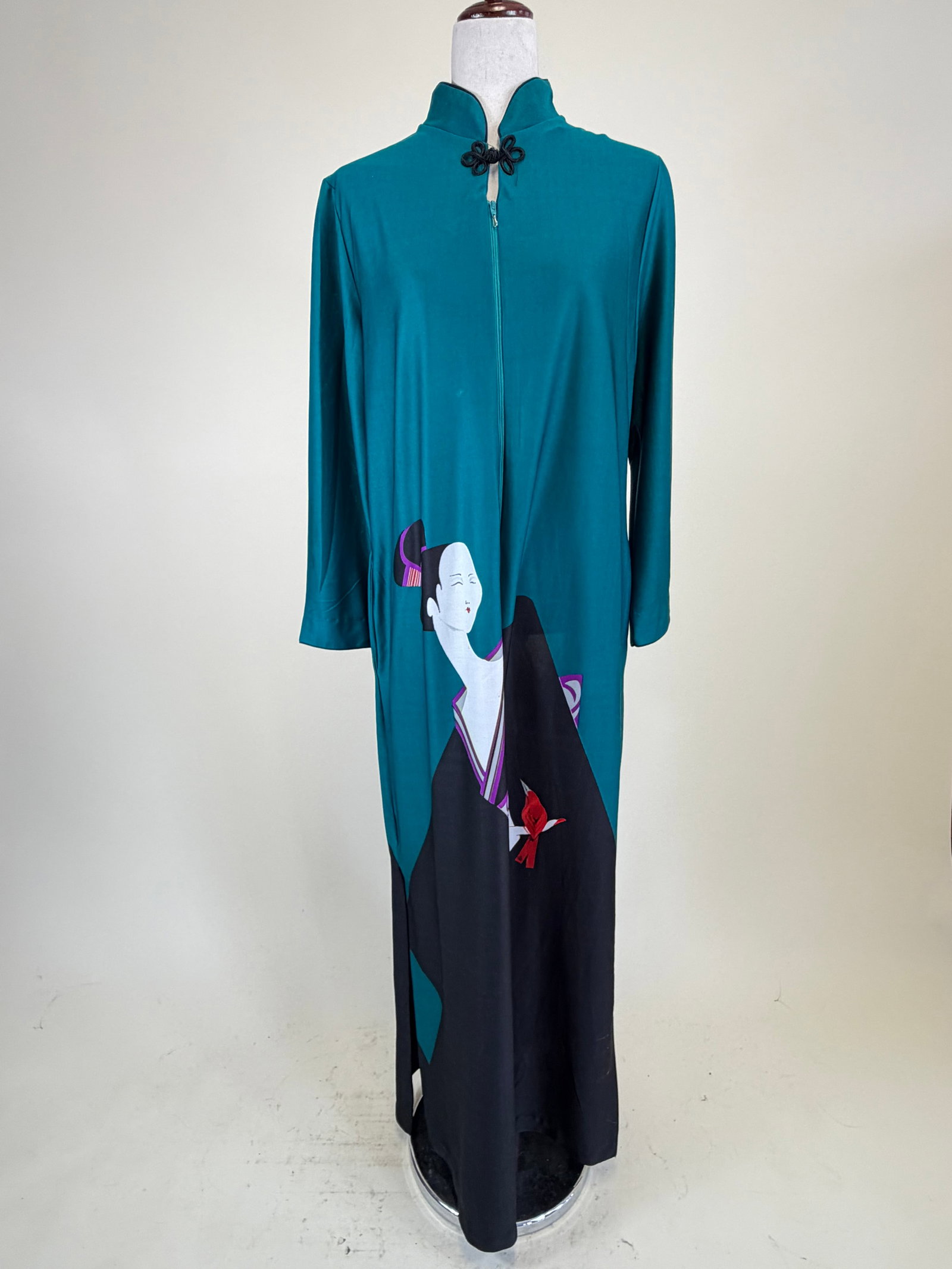 Vintage David Brown Geisha Printed Caftan (1 of 11)