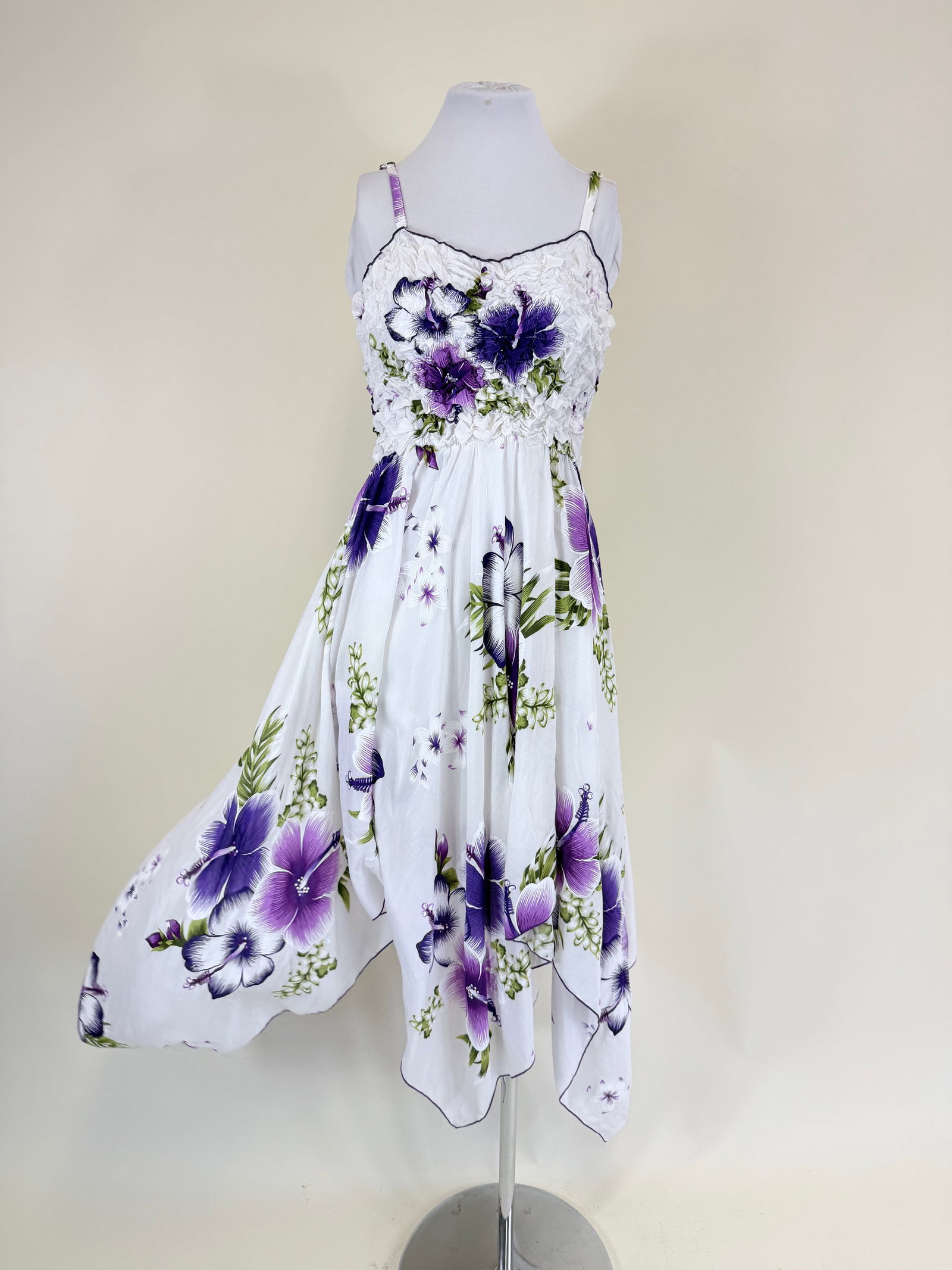 PRINTED & RUCHED SUMMER DRESS (1 of 6)