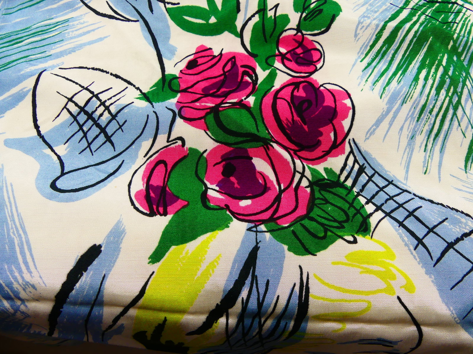 VINTAGE PRINTED FAILLE CURTAIN PANEL - 2