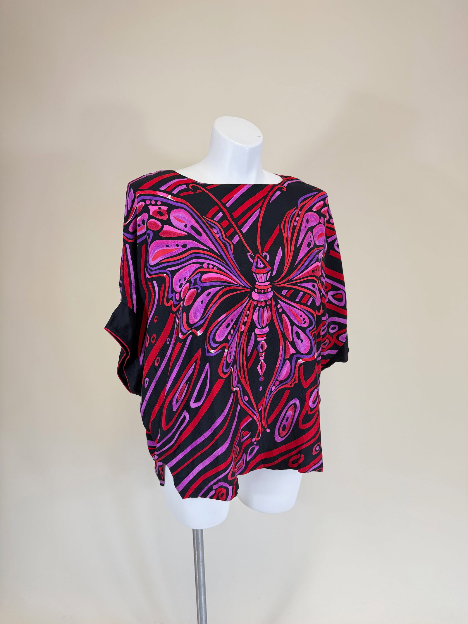 PRINTED & PATTERNED SILK TOP - 3