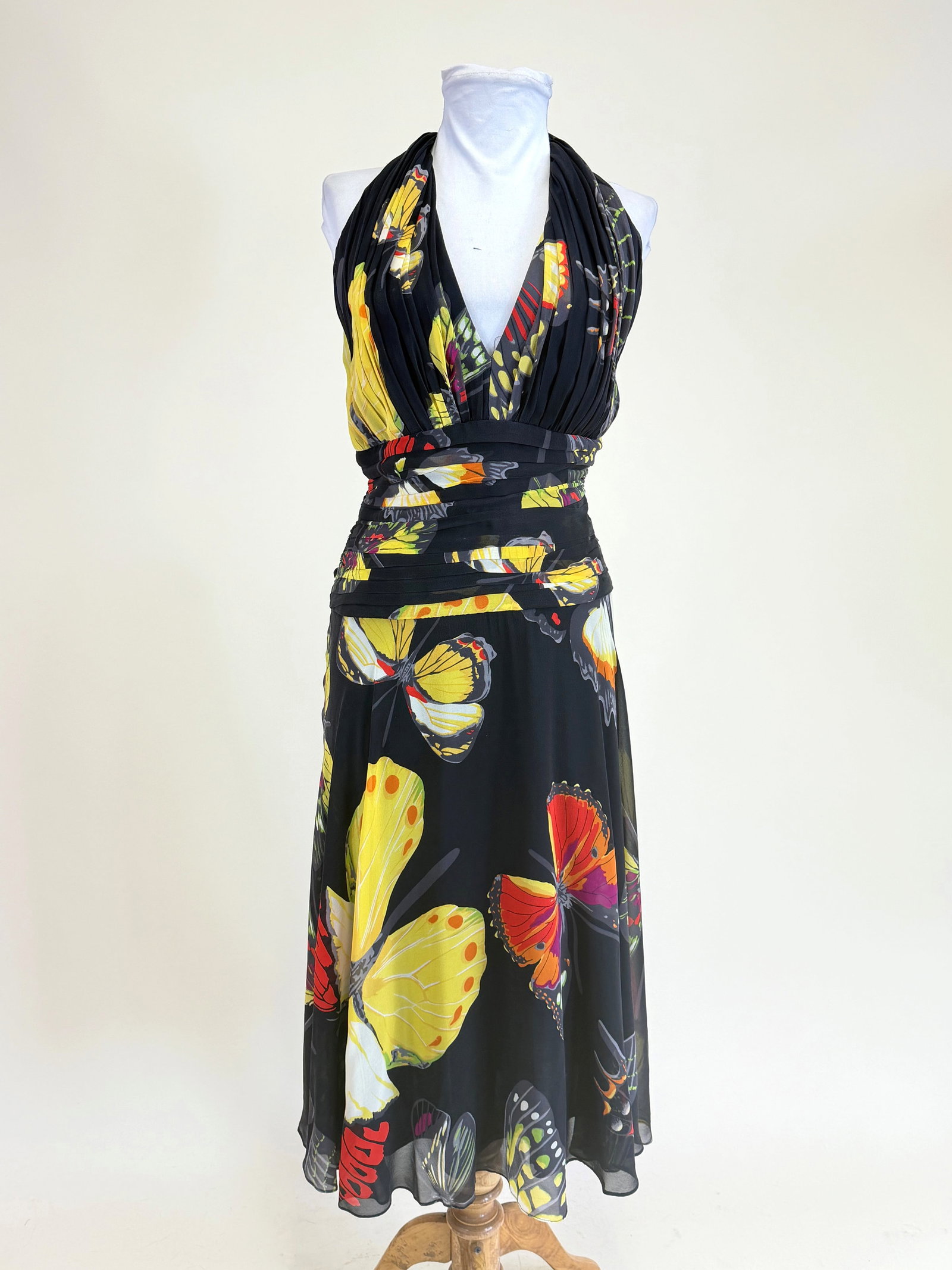 PRINTED CHIFFON HALTER DRESS (1 of 8)