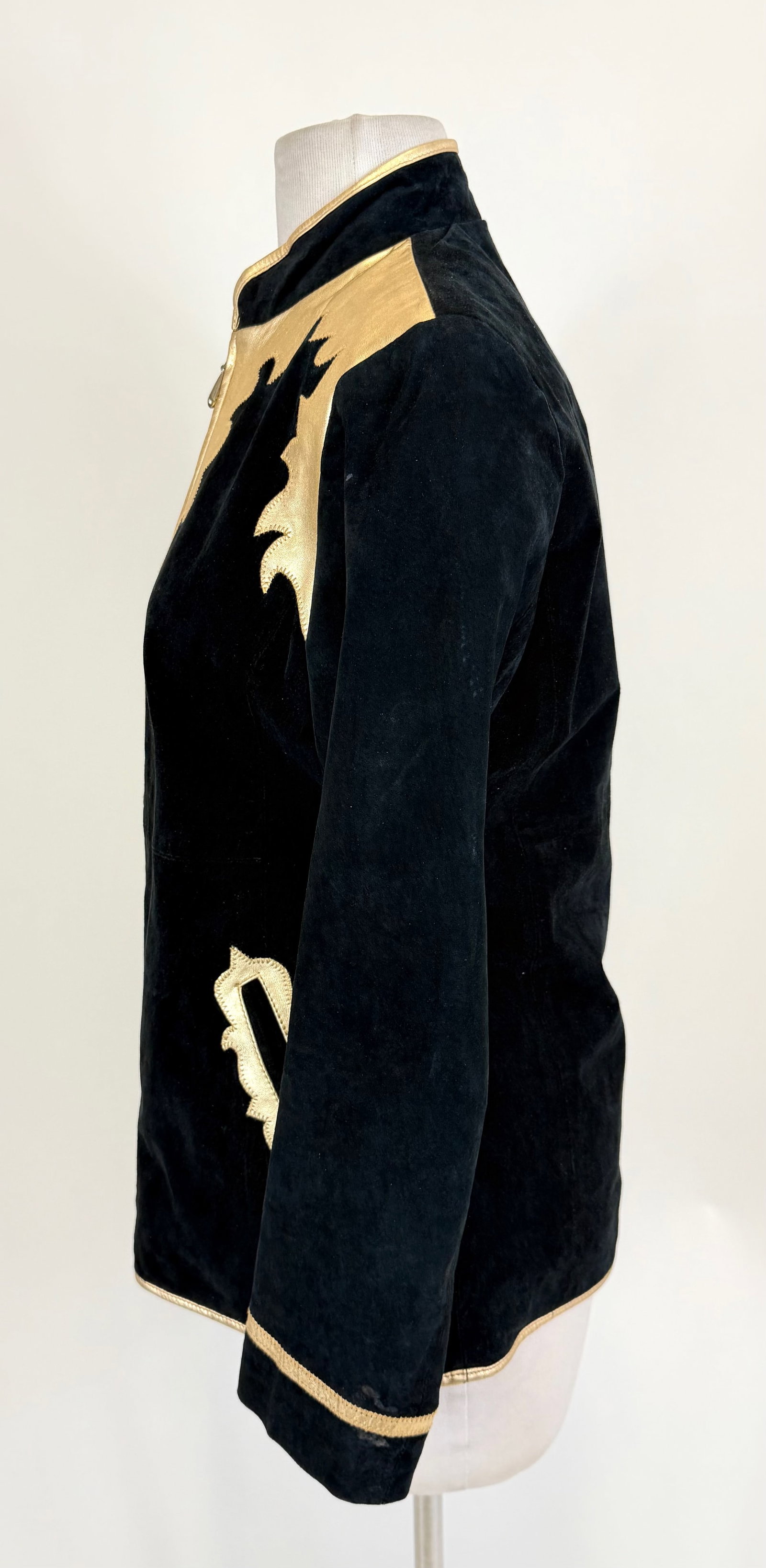 Y2K GOLD KID & SUEDE JACKET - 3