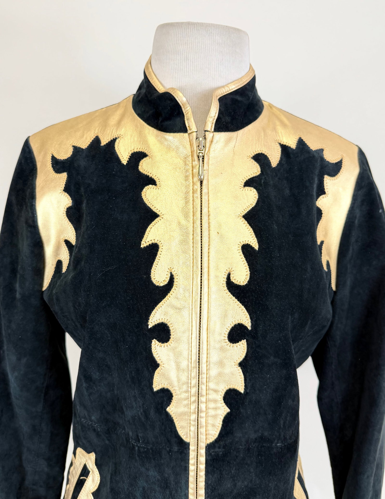 Y2K GOLD KID & SUEDE JACKET - 5