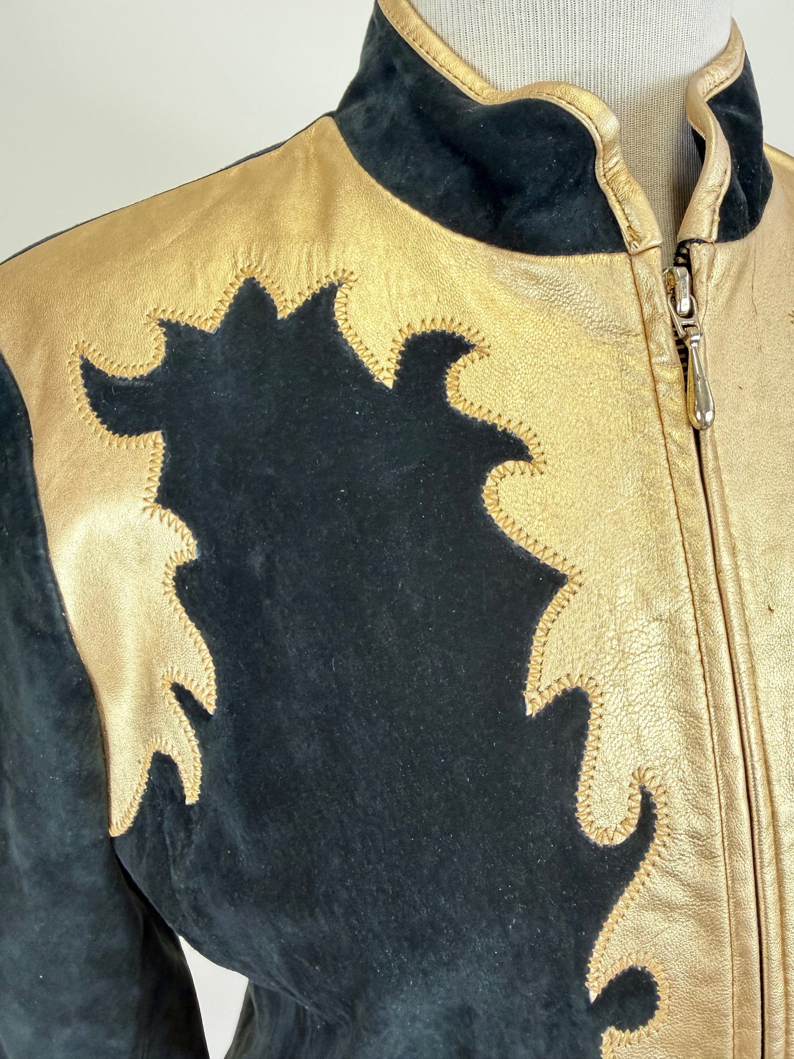 Y2K GOLD KID & SUEDE JACKET - 6