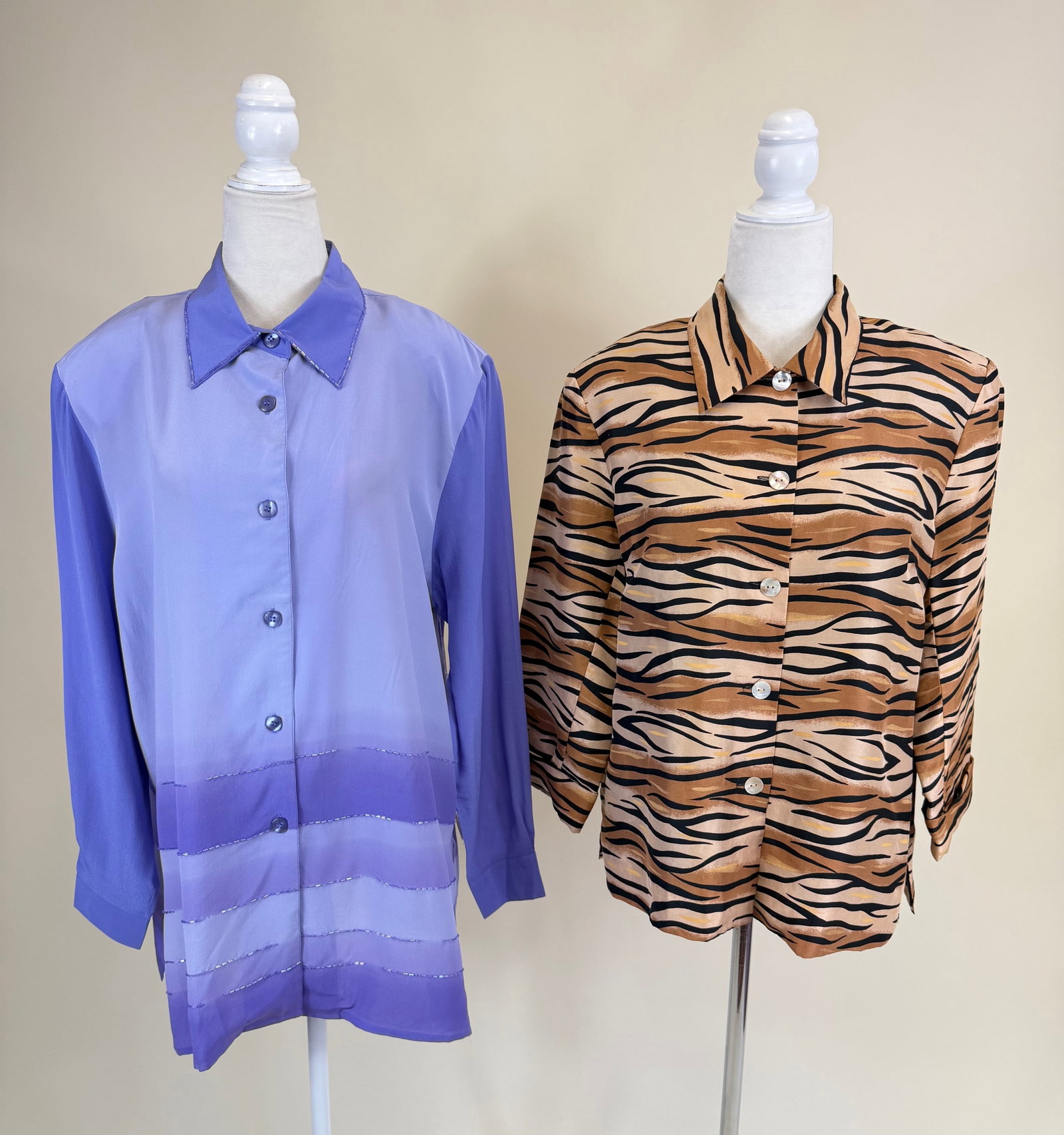 TWO VINTAGE 1980s SILK BLOUSES (1 of 11)