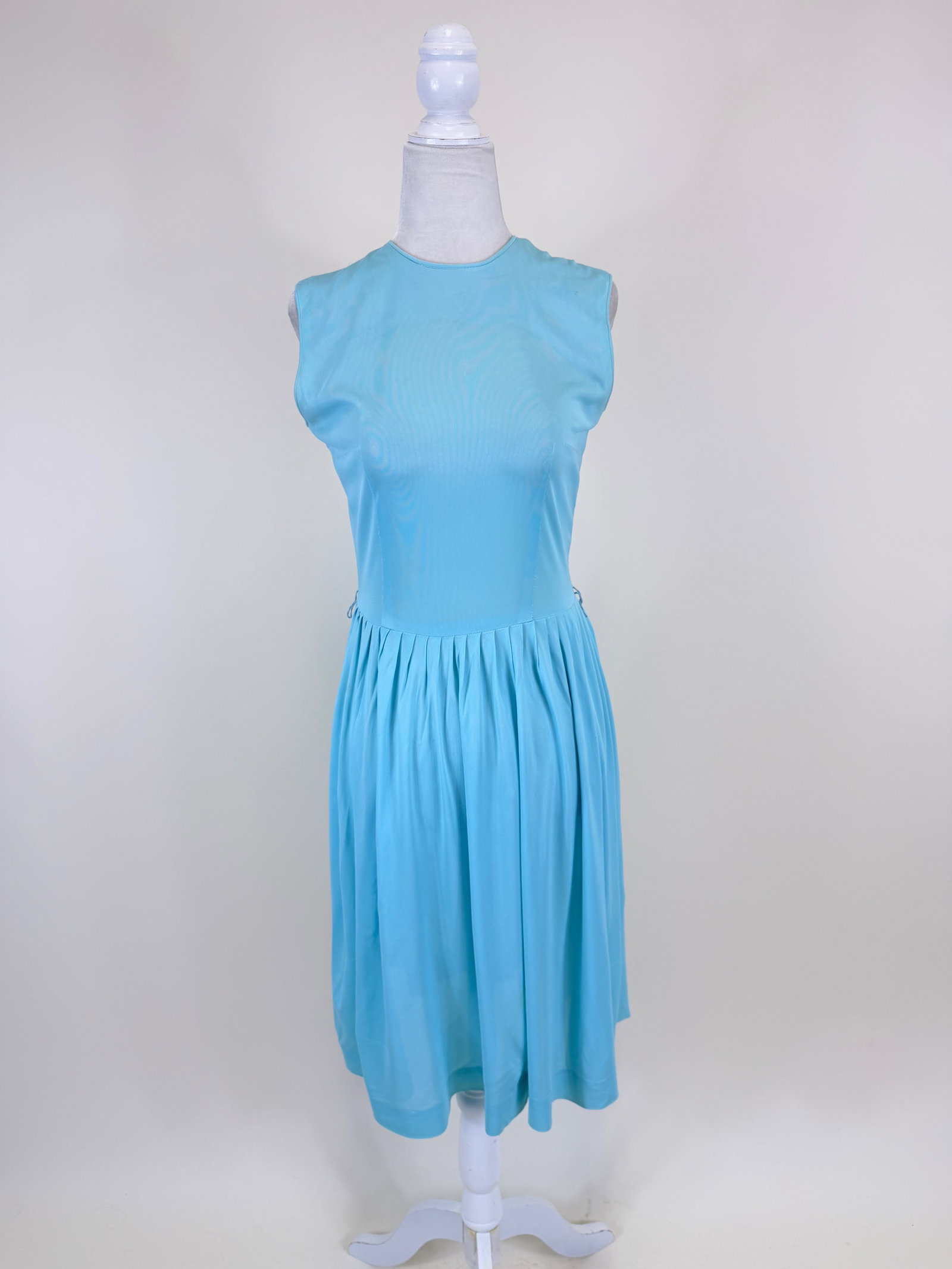 VINTAGE 1970s SUMMER DRESS: B 34", W 26", staining, see photos