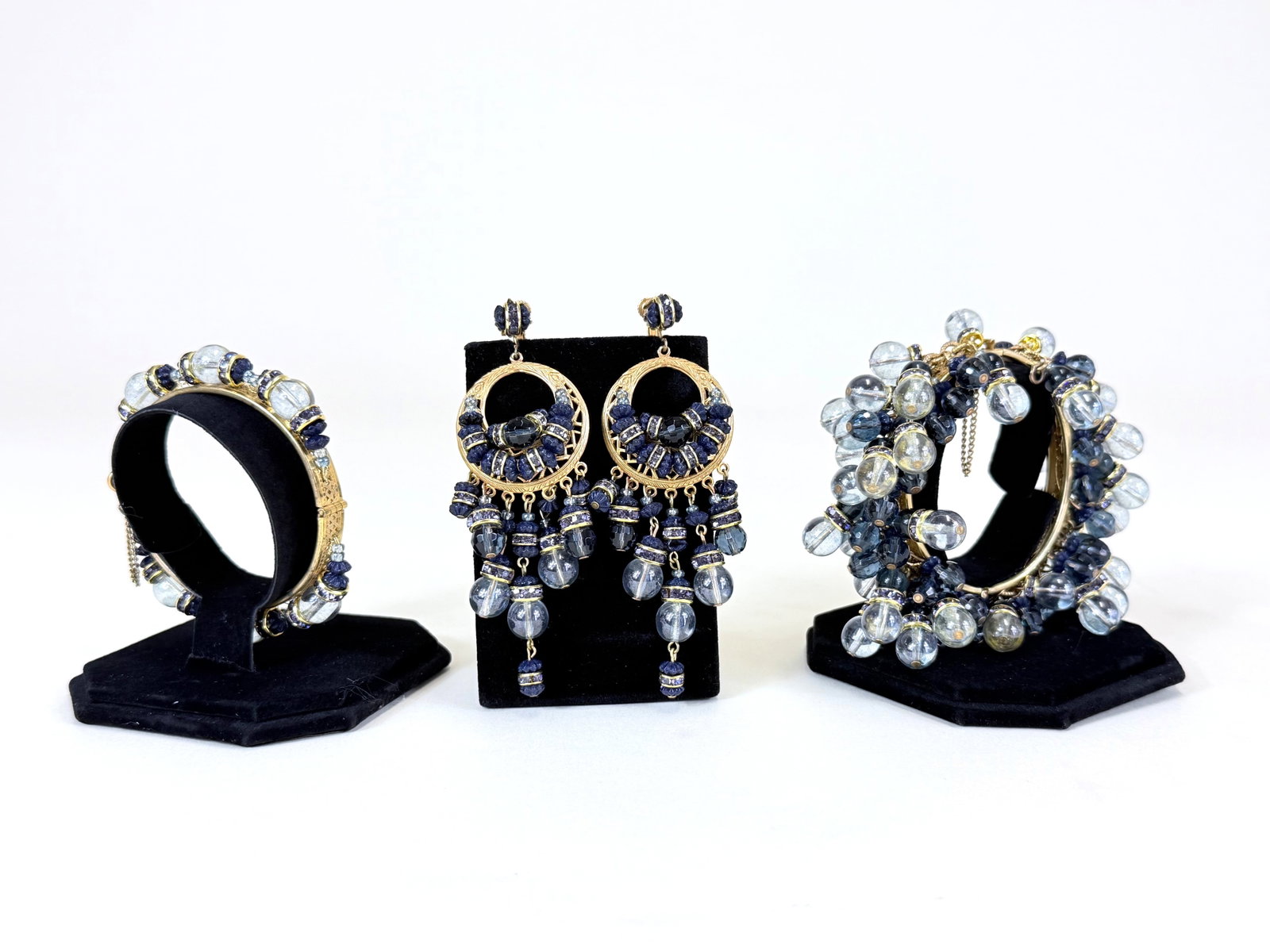 VINTAGE MIRIAM HASKELL BRACELETS & MATCHING EARRINGS (1 of 8)