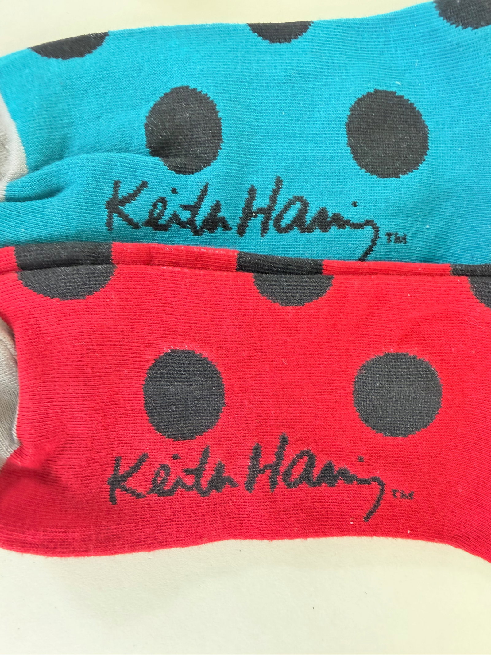 SIX PAIRS KEITH HARING SOCKS - 5