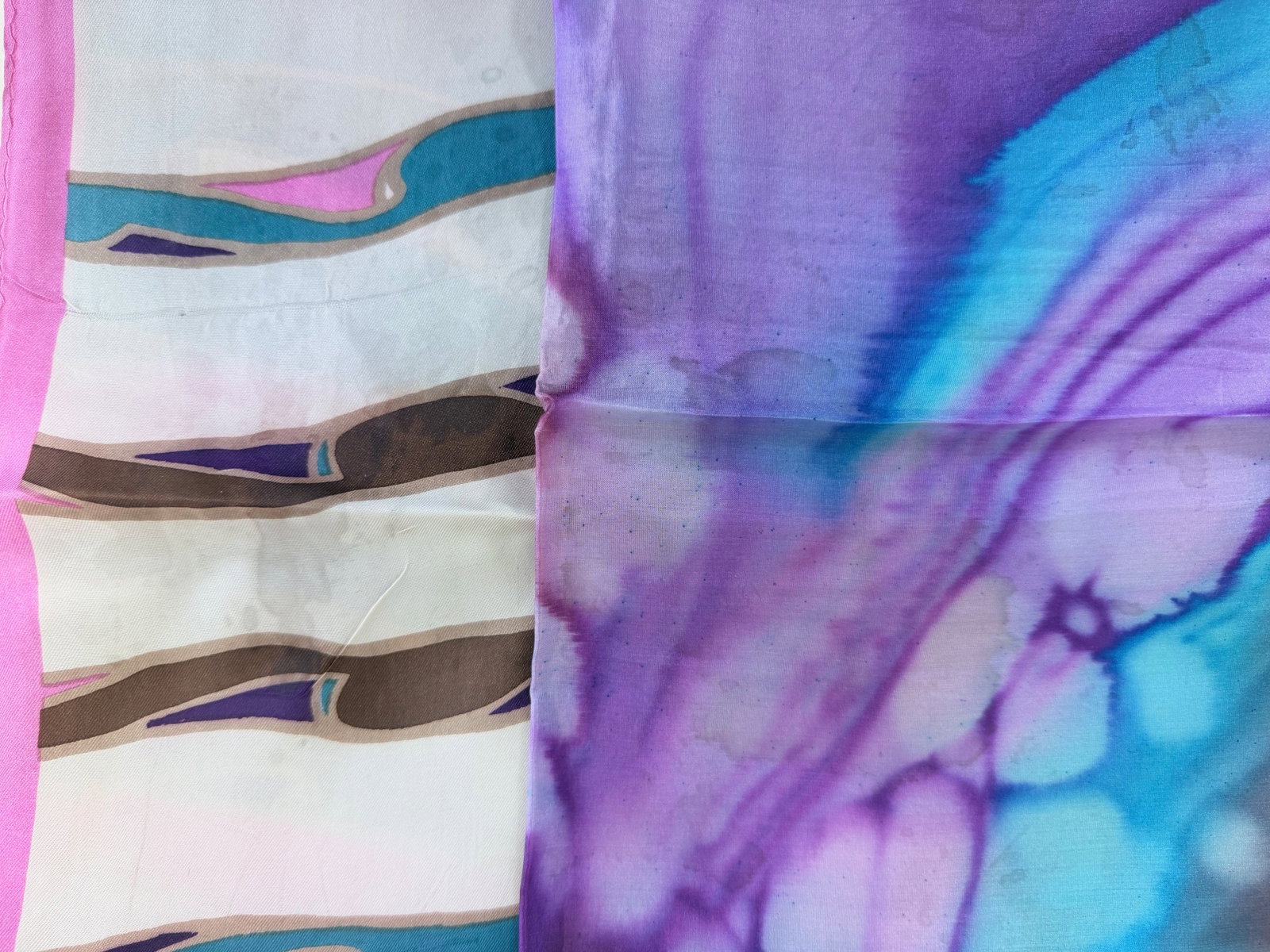 SIX SILK SCARVES - 6