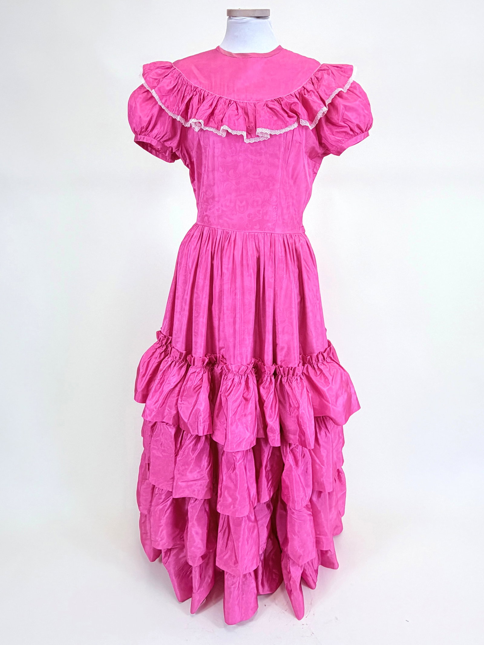 VINTAGE MOIRE FLAMENCO INSPIRED PARTY DRESS (1 of 9)