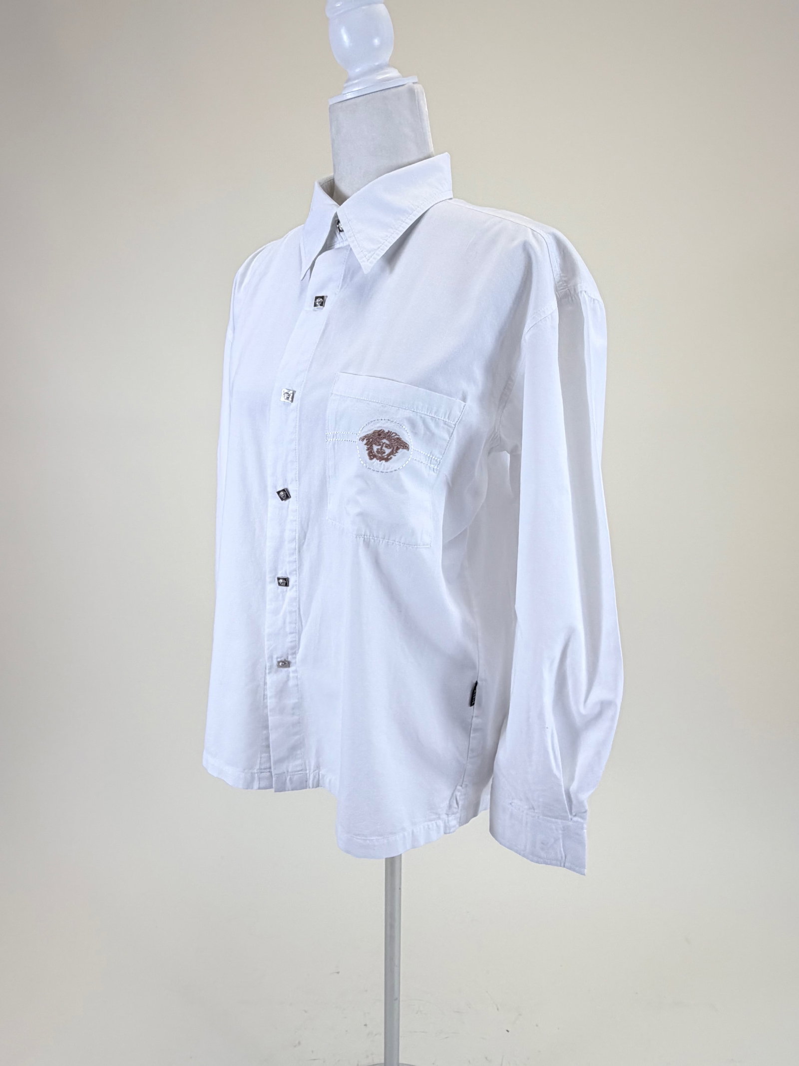 Y2K VERSACE COTTON BUTTON-UP - 2