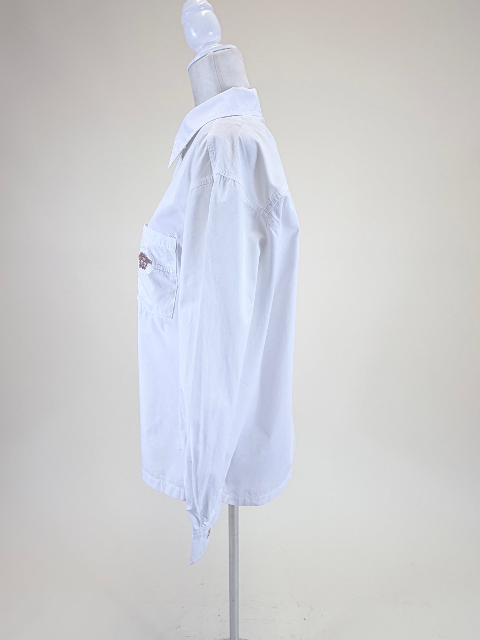 Y2K VERSACE COTTON BUTTON-UP - 3