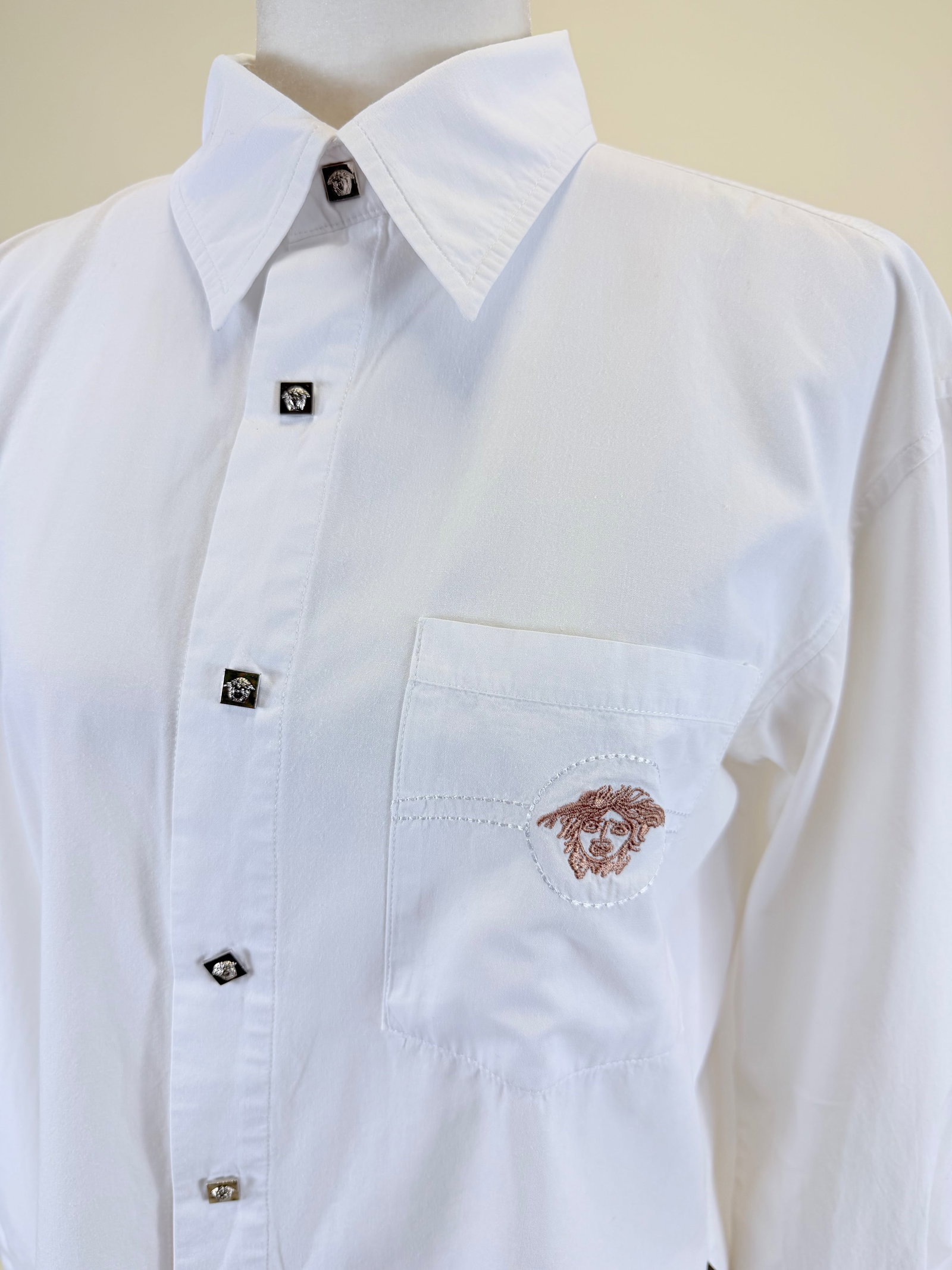 Y2K VERSACE COTTON BUTTON-UP - 5