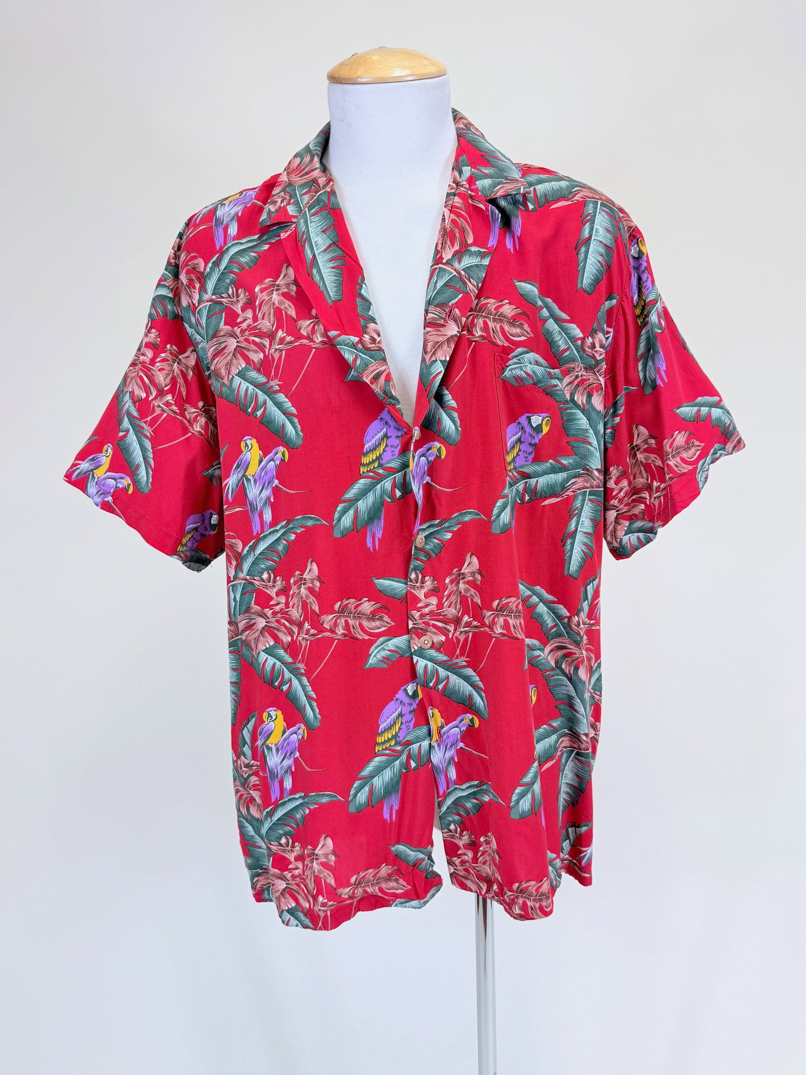 VINTAGE 1990s HAWAIIAN MAN'S BUTTON-UP: XXL, good condition
