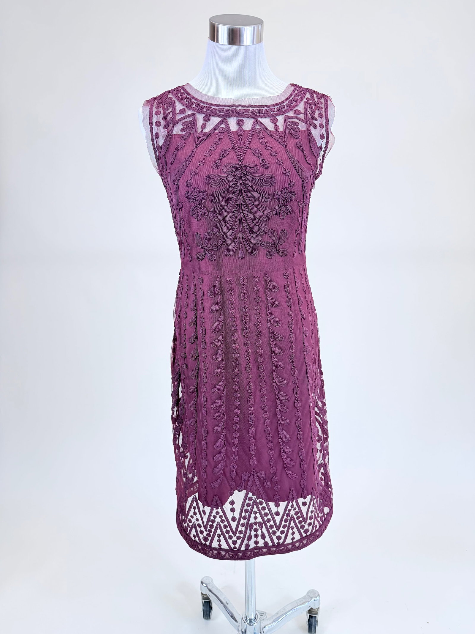 CATHERINE MALANDRINO PARTY DRESS: B 32", W 28", good condition