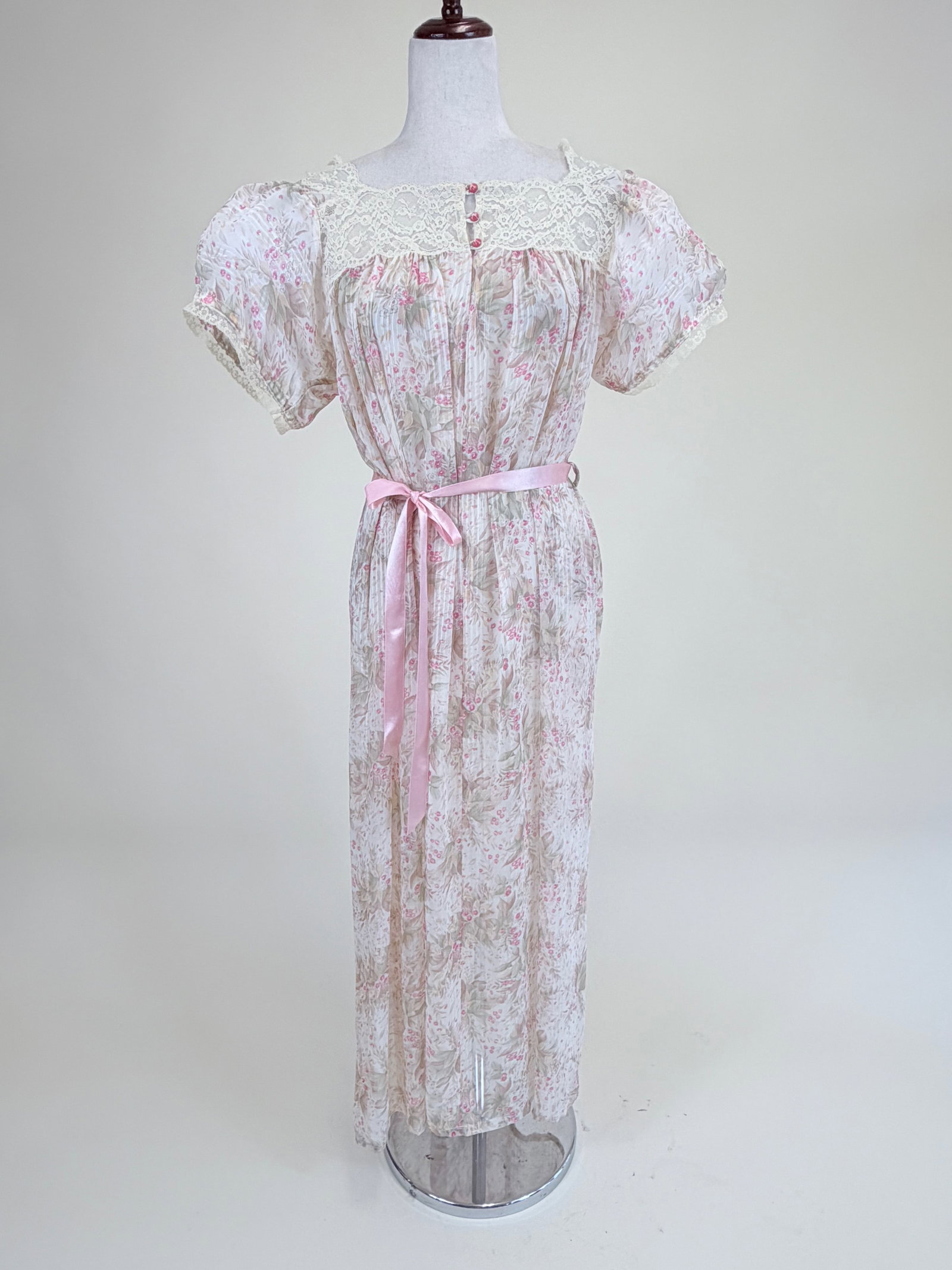 VINTAGE 1980s/90s CHRISTIAN DIOR PRINTED SILK BOUDOIR DRESS (1 of 9)